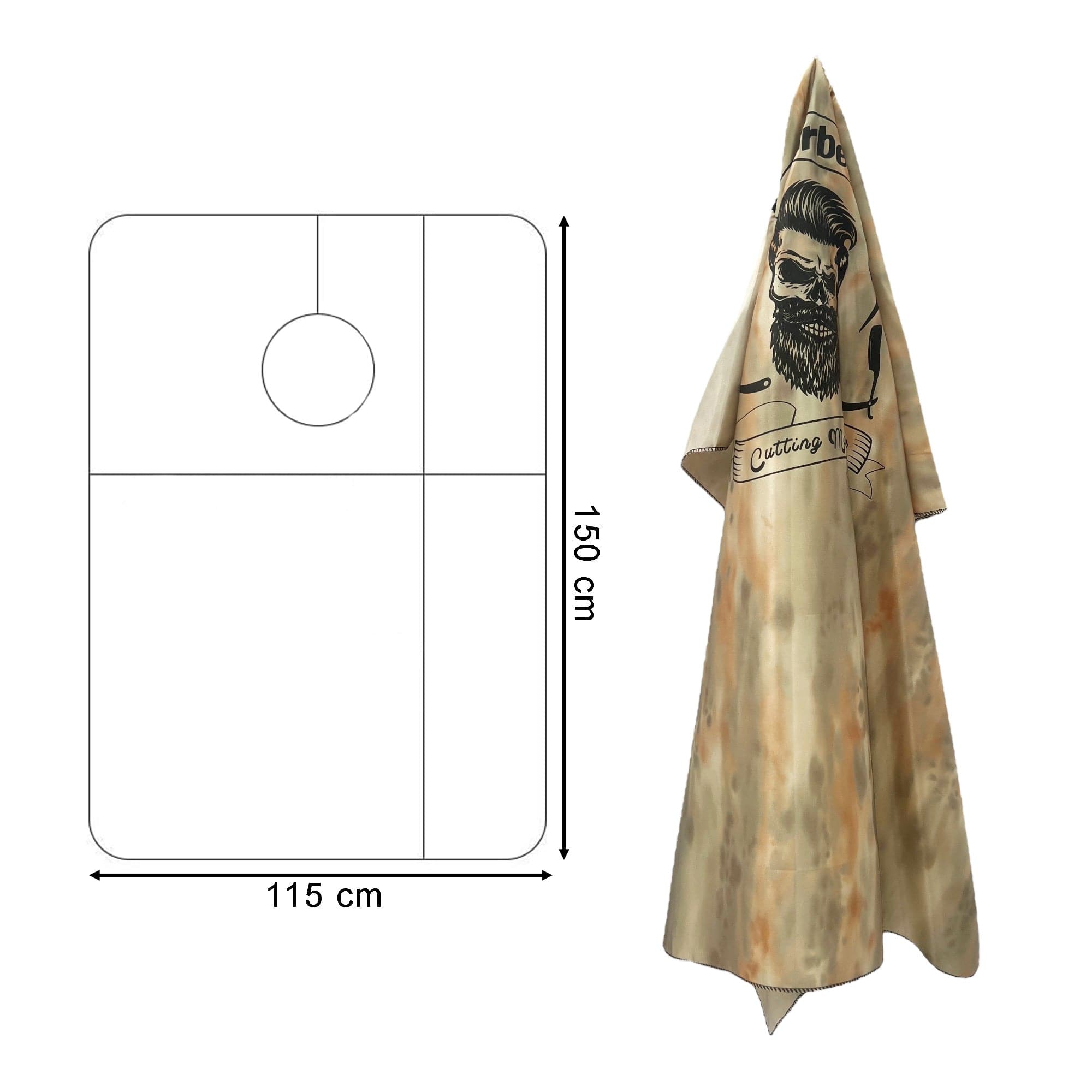 Gabri - Barber Hairdressing Hair Cutting Capes & Gowns Skull Pattern (Marble)
