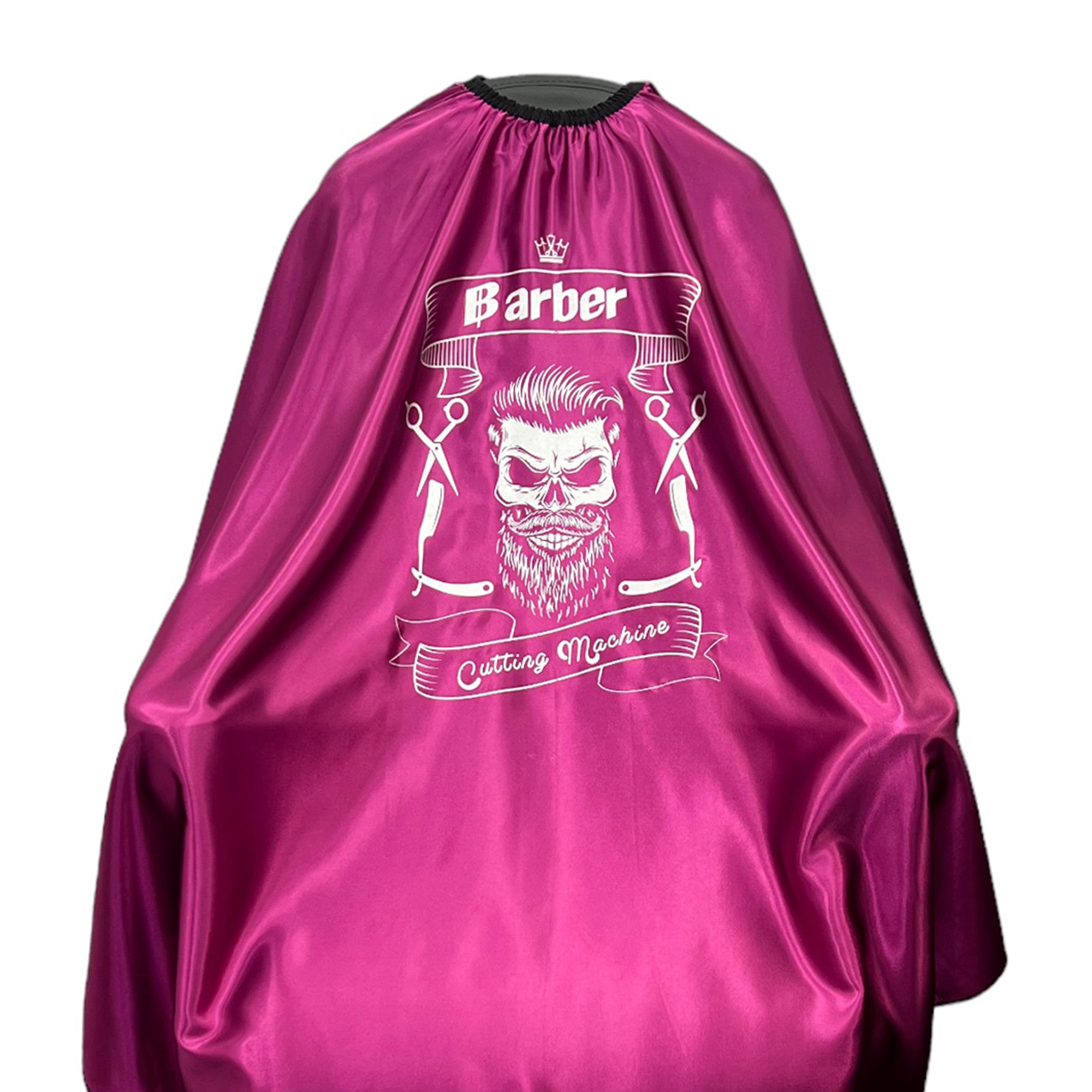 Gabri - Barber Hairdressing Hair Cutting Capes & Gowns Skull Pattern (Fuchsia Pink)