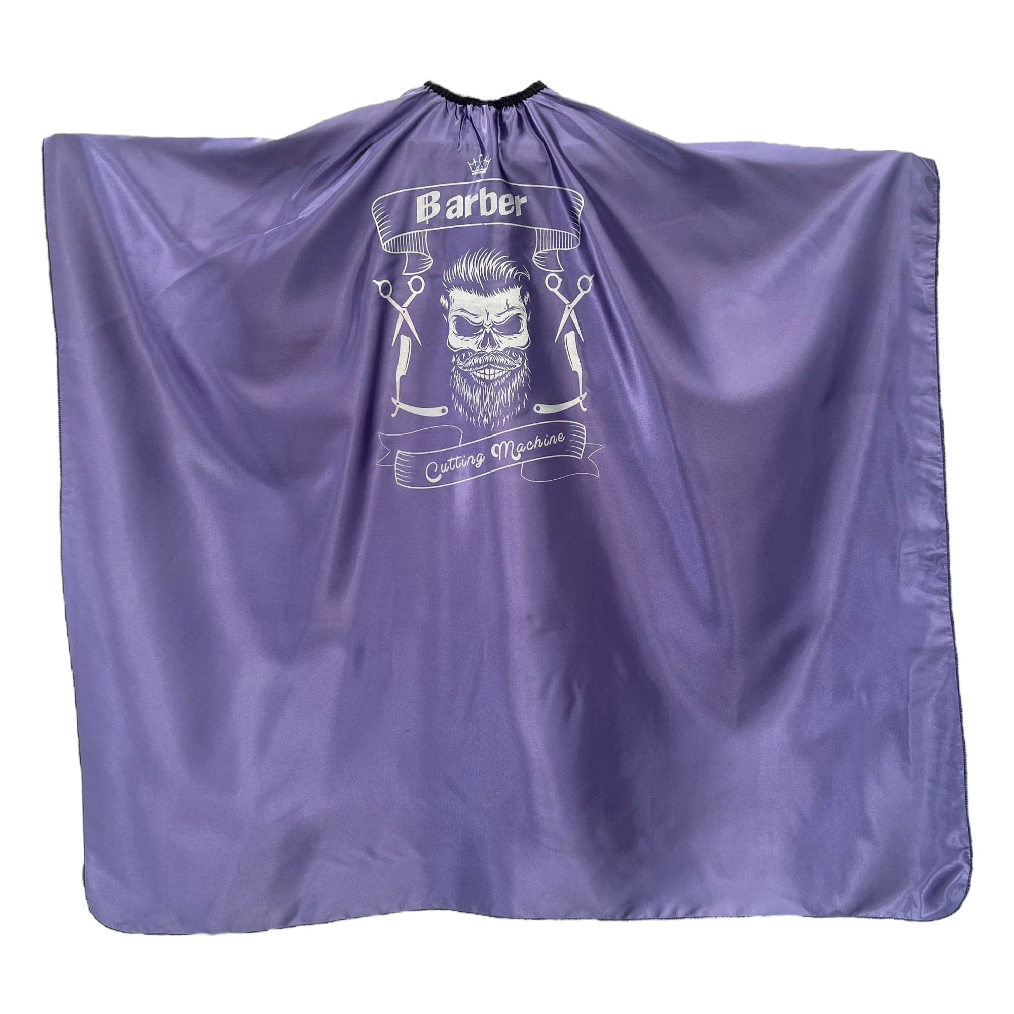 Gabri - Barber Hairdressing Hair Cutting Cape & Gown Skull Pattern (Lila)