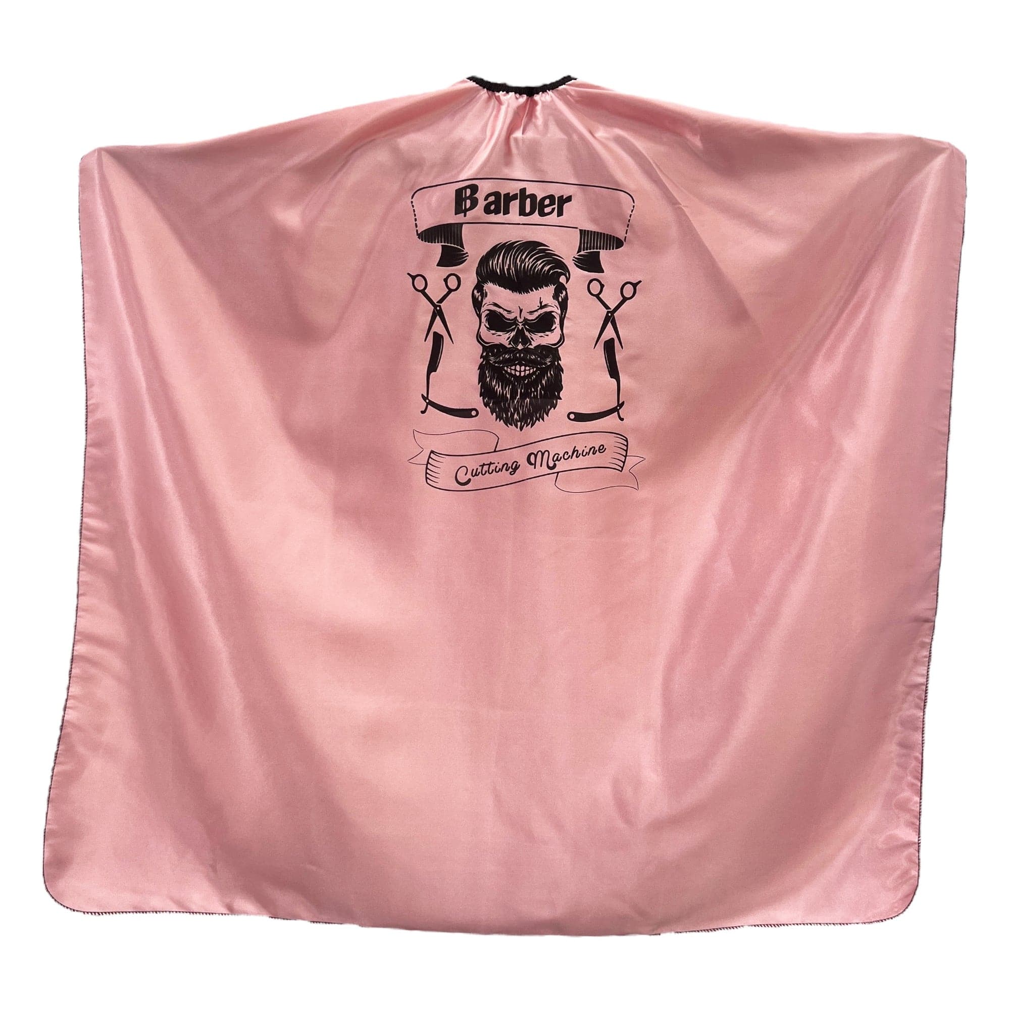 Gabri - Barber Hairdressing Hair Cutting Cape & Gown Skull Pattern (Pink Rose)