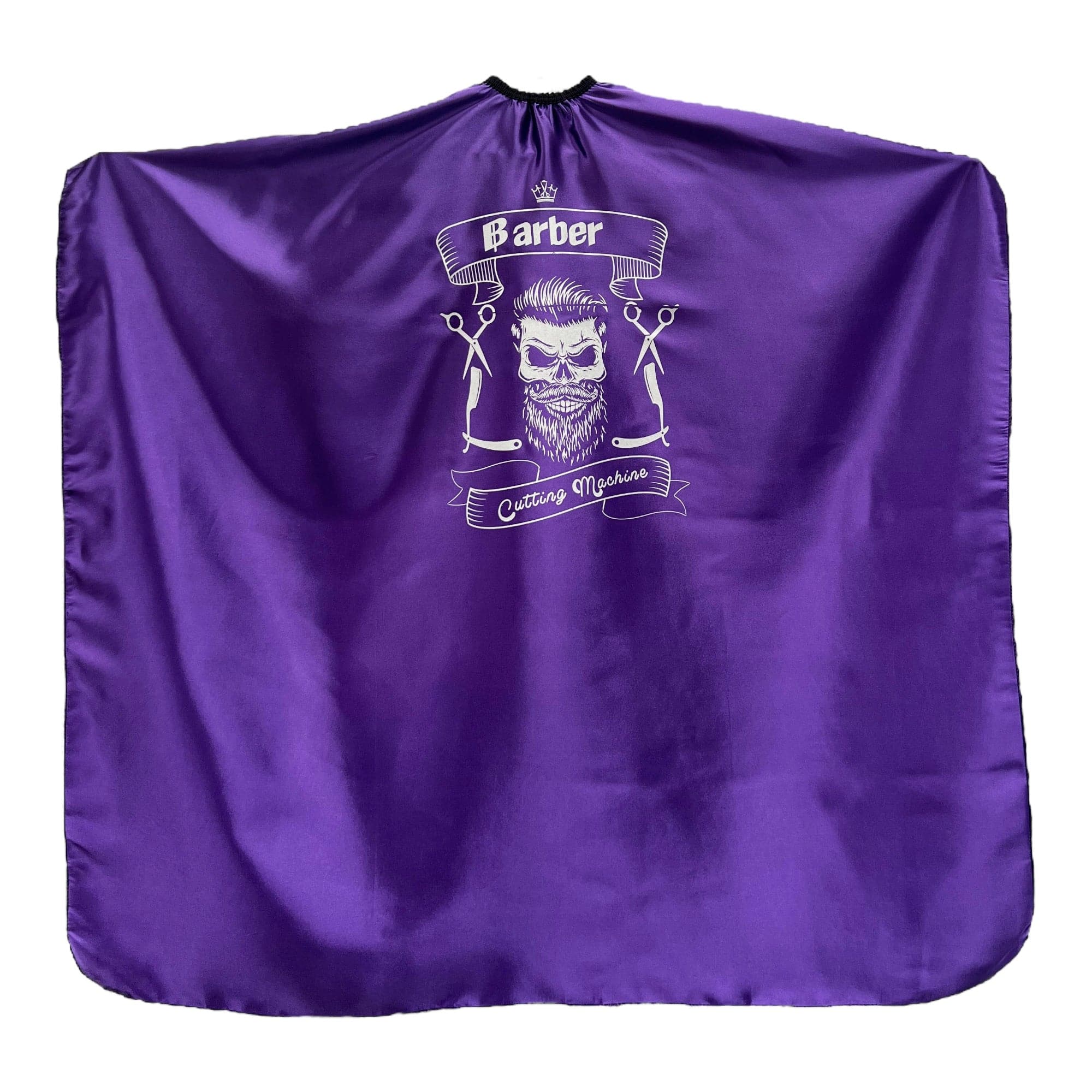 Gabri - Barber Hairdressing Hair Cutting Cape & Gown Skull Pattern (Purple)