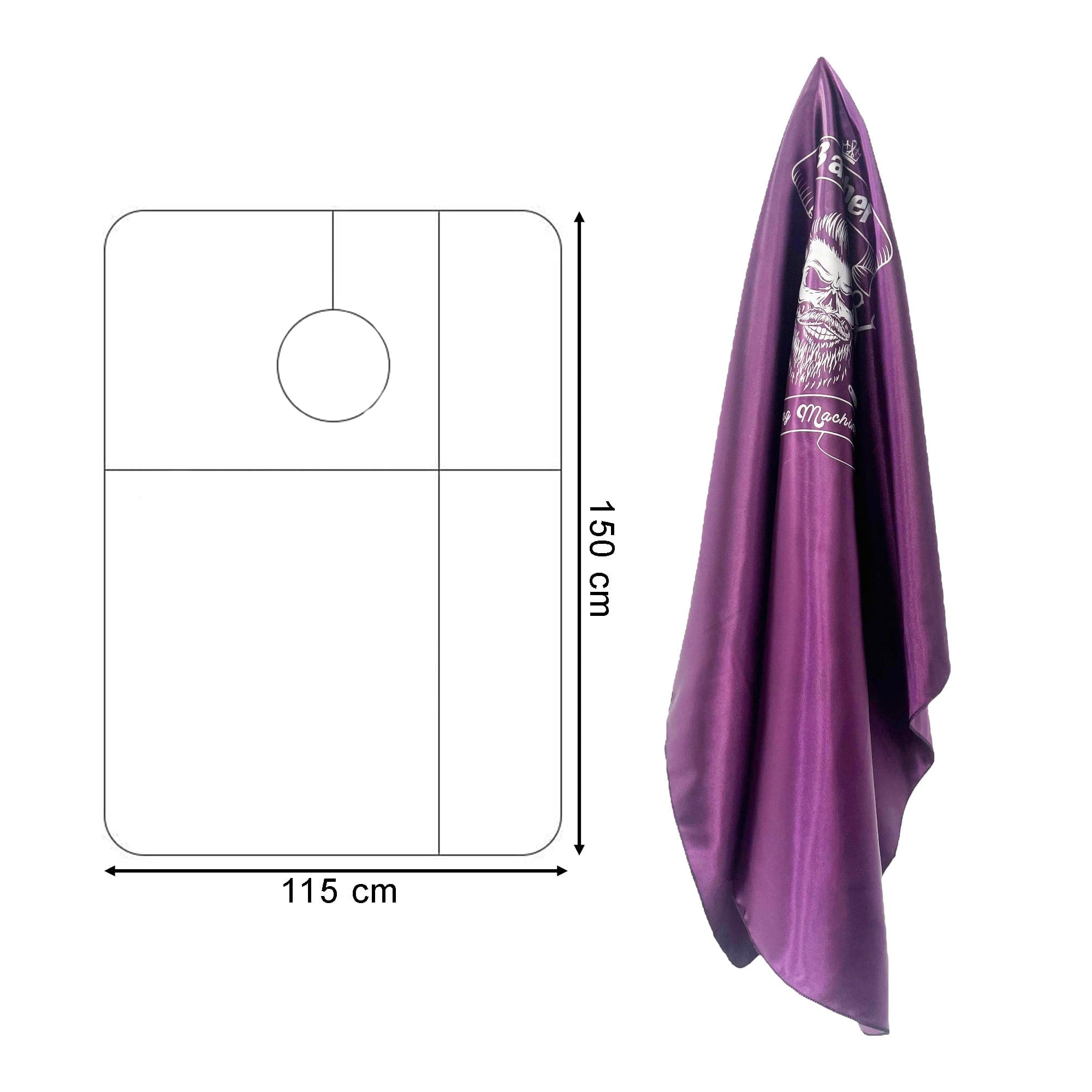 Gabri - Barber Hairdressing Hair Cutting Capes & Gowns Tools Pattern (Damson)