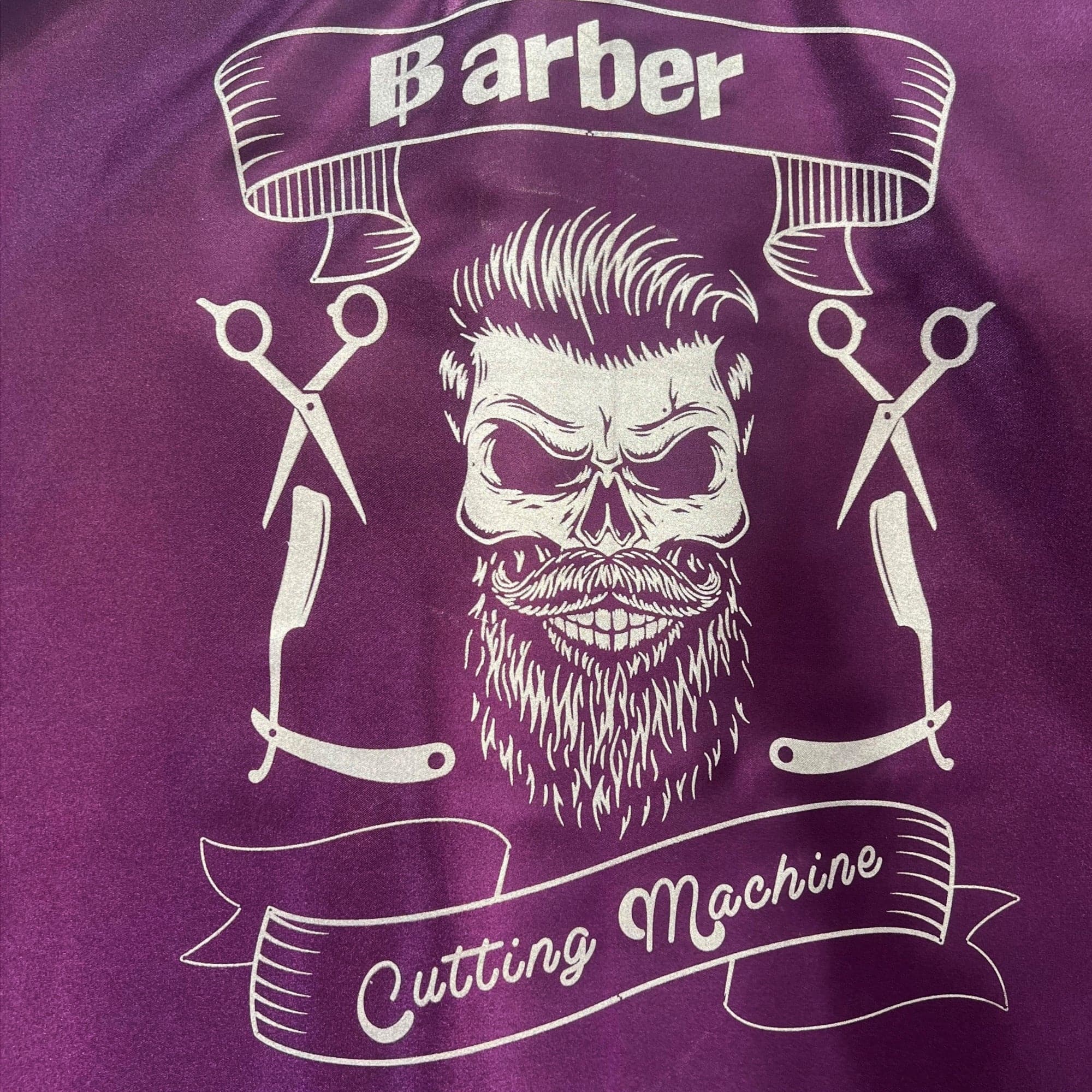 Gabri - Barber Hairdressing Hair Cutting Cape & Gown Tools Pattern (Damson)