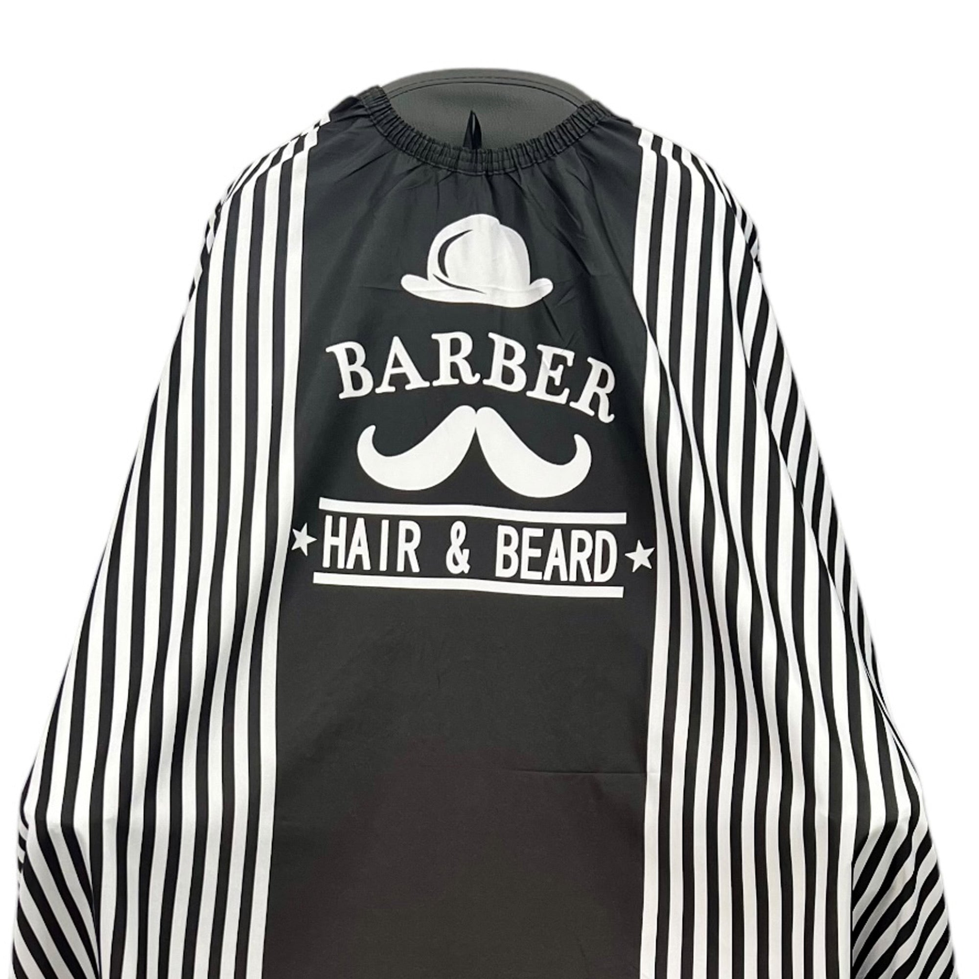 Gabri - Barber Hairdressing Hair Cutting Cape & Gown Hipster Hat Moustache (Black)