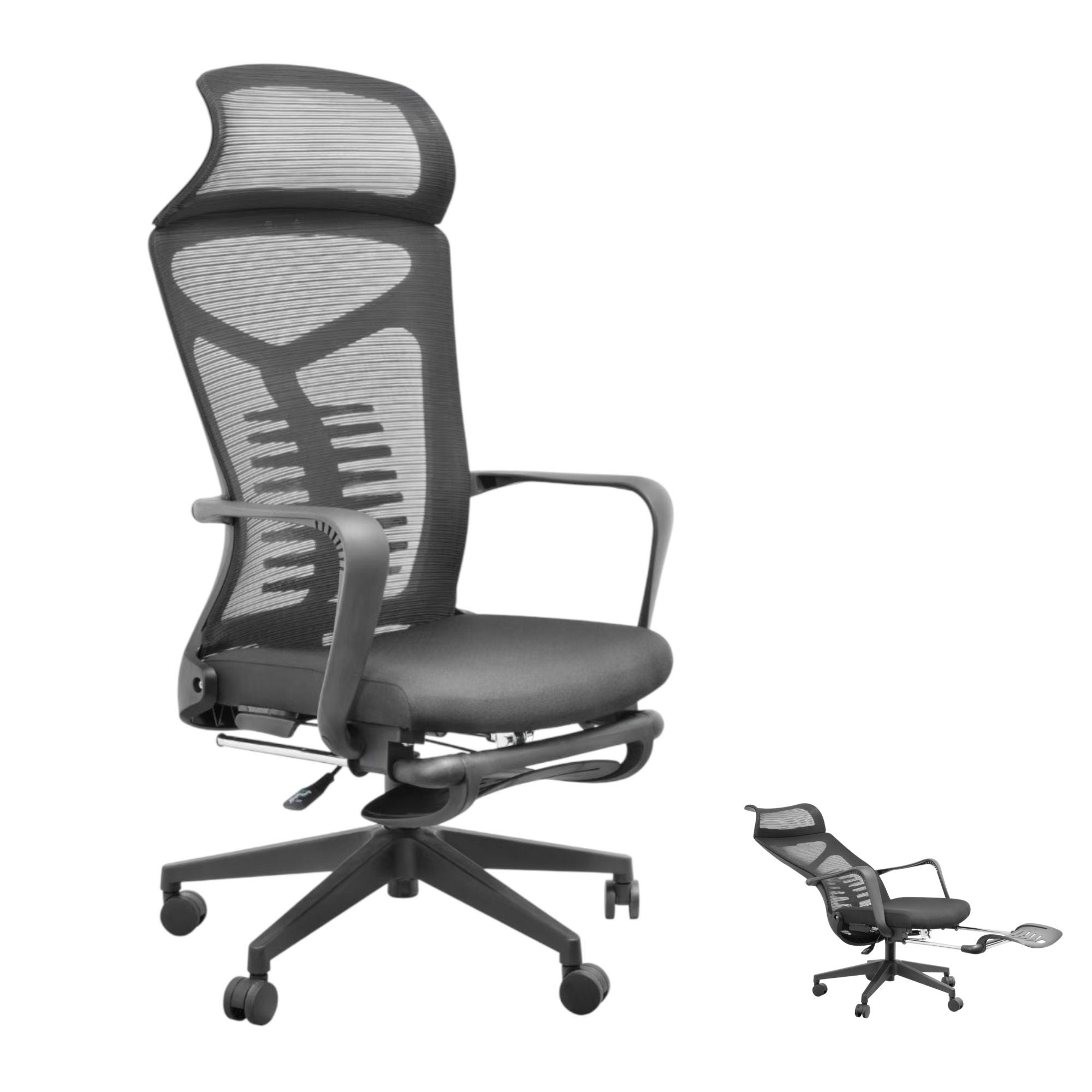 Eson - Ergonomic Swivel Chair with Lumbar Support & Footrest