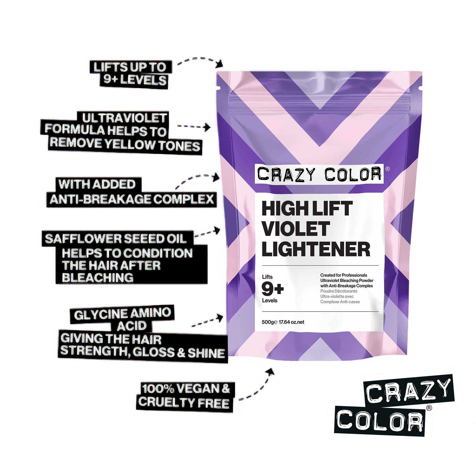 Crazy Color - High Lift Violet Lightener 9+ 500g