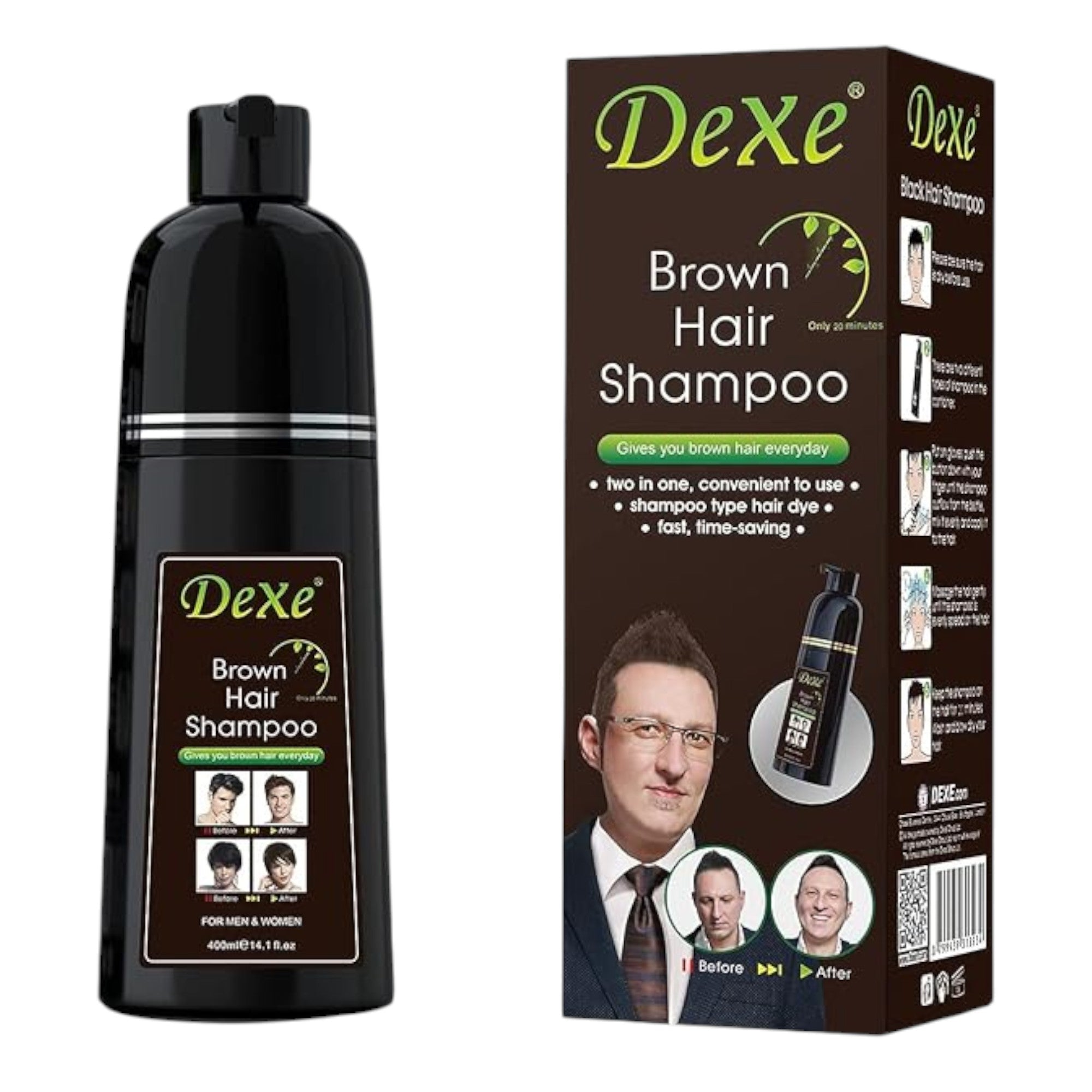 Dexe - Brown Hair Shampoo 400ml