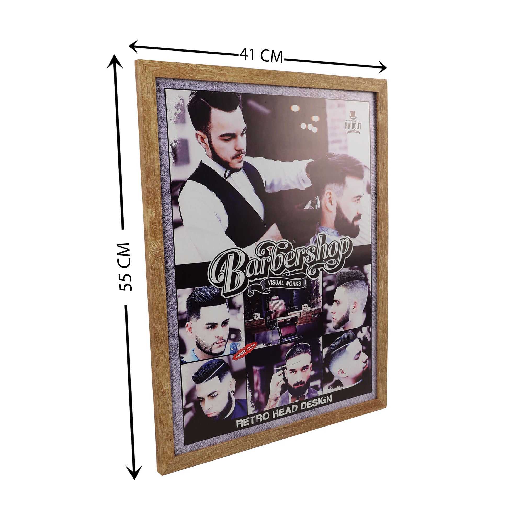 Eson - Barbershop Wall Art Haircut Style Guide Framed Poster