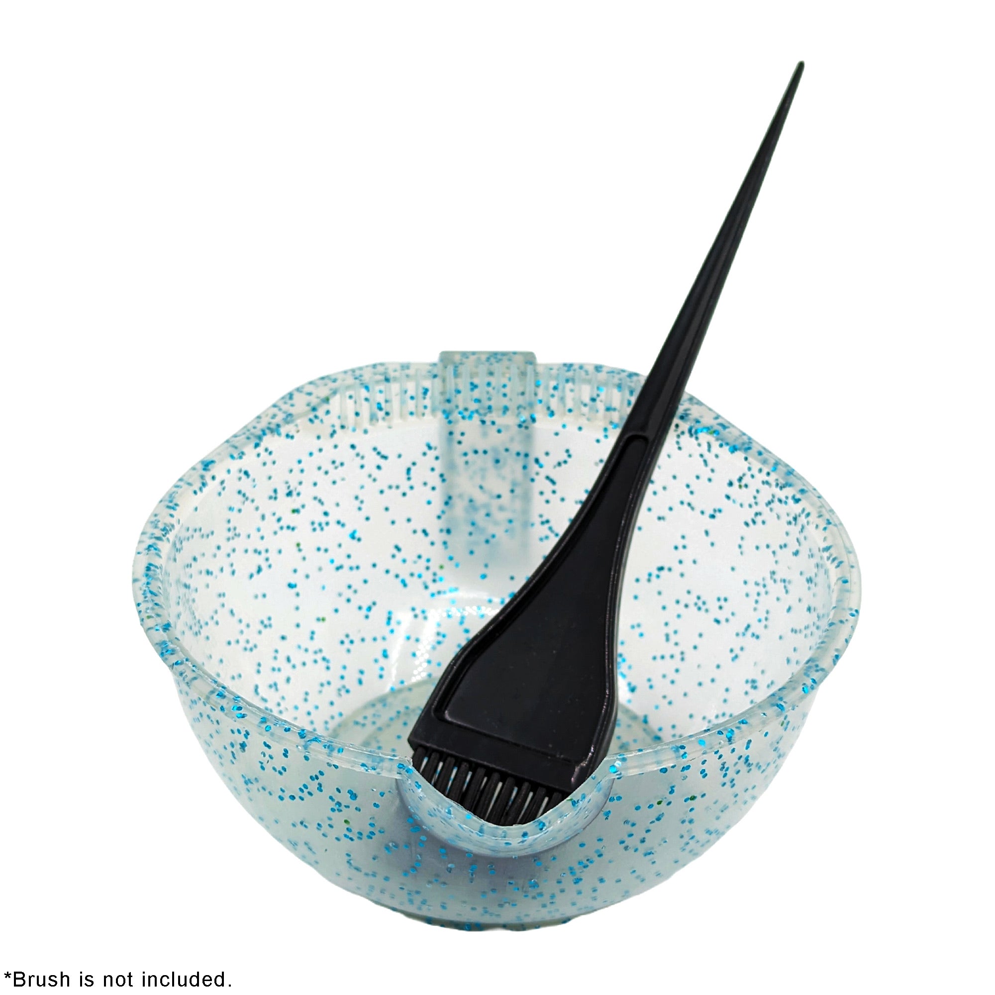 Eson - Hair Colour Mixing Bowl Pour-Spout Handle With Measurements (Blue Glitter)