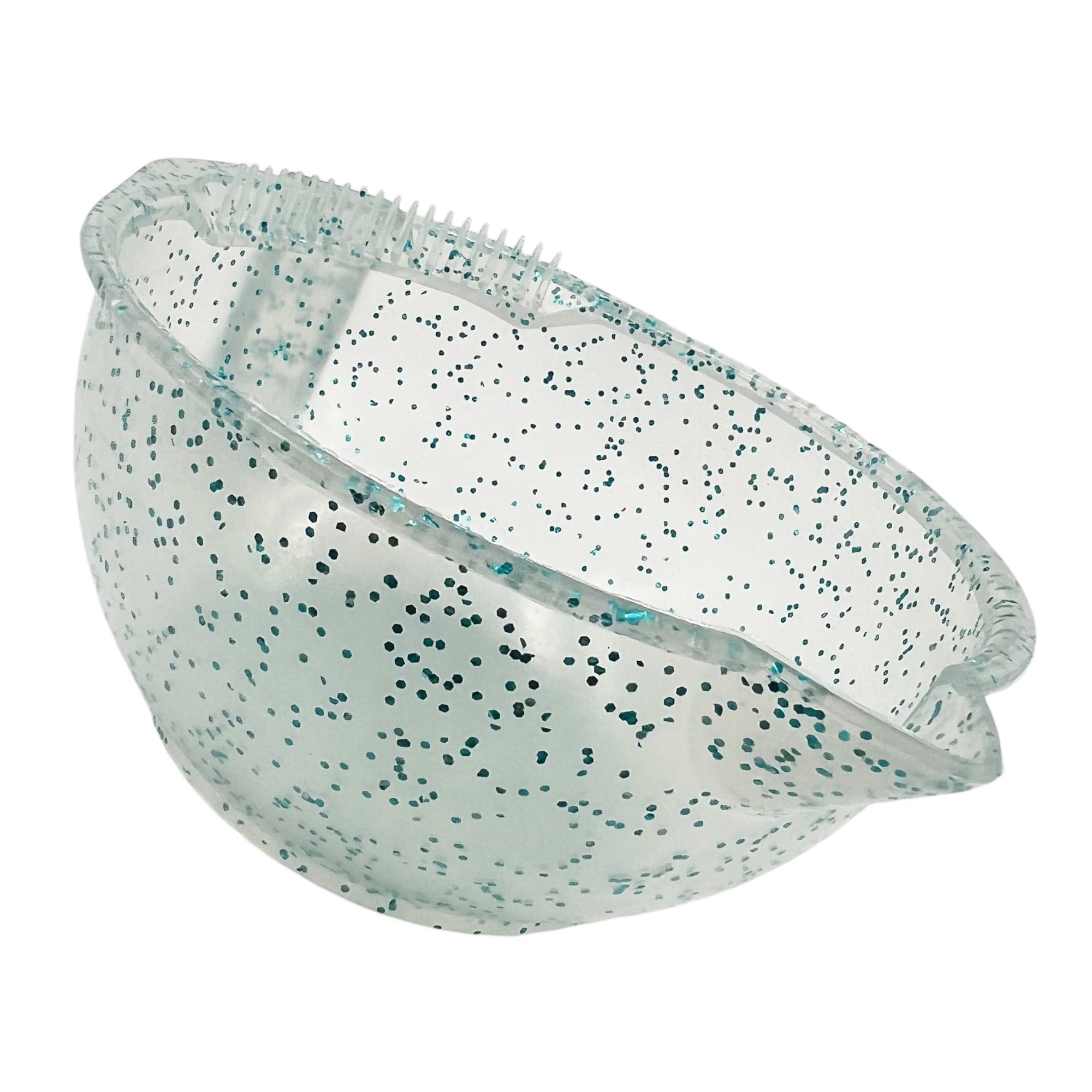 Eson - Hair Colour Mixing Bowl Pour-Spout Handle With Measurements (Blue Glitter) - Eson Direct