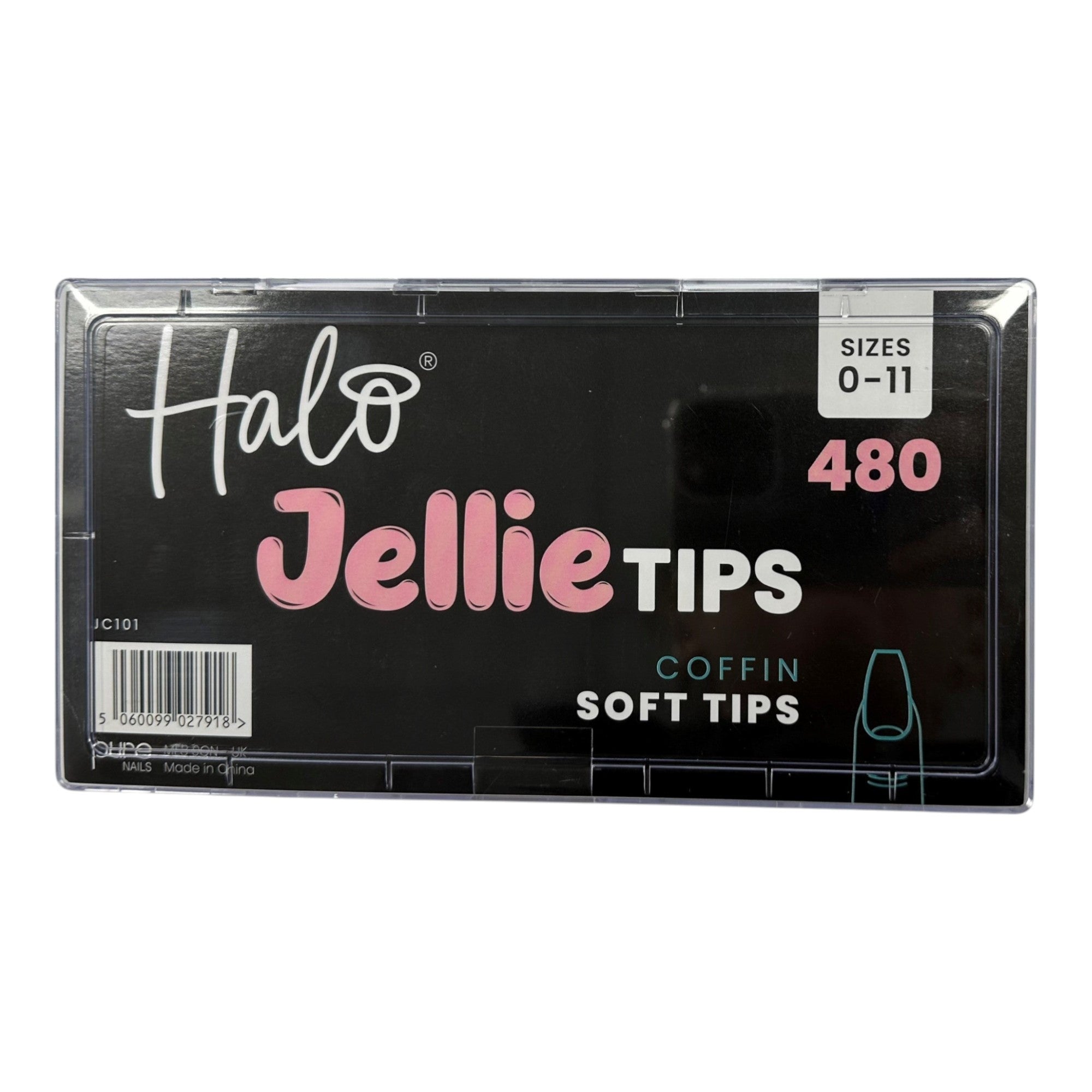 Halo - Jellie Nail Tips Coffin 0-11 Sizes