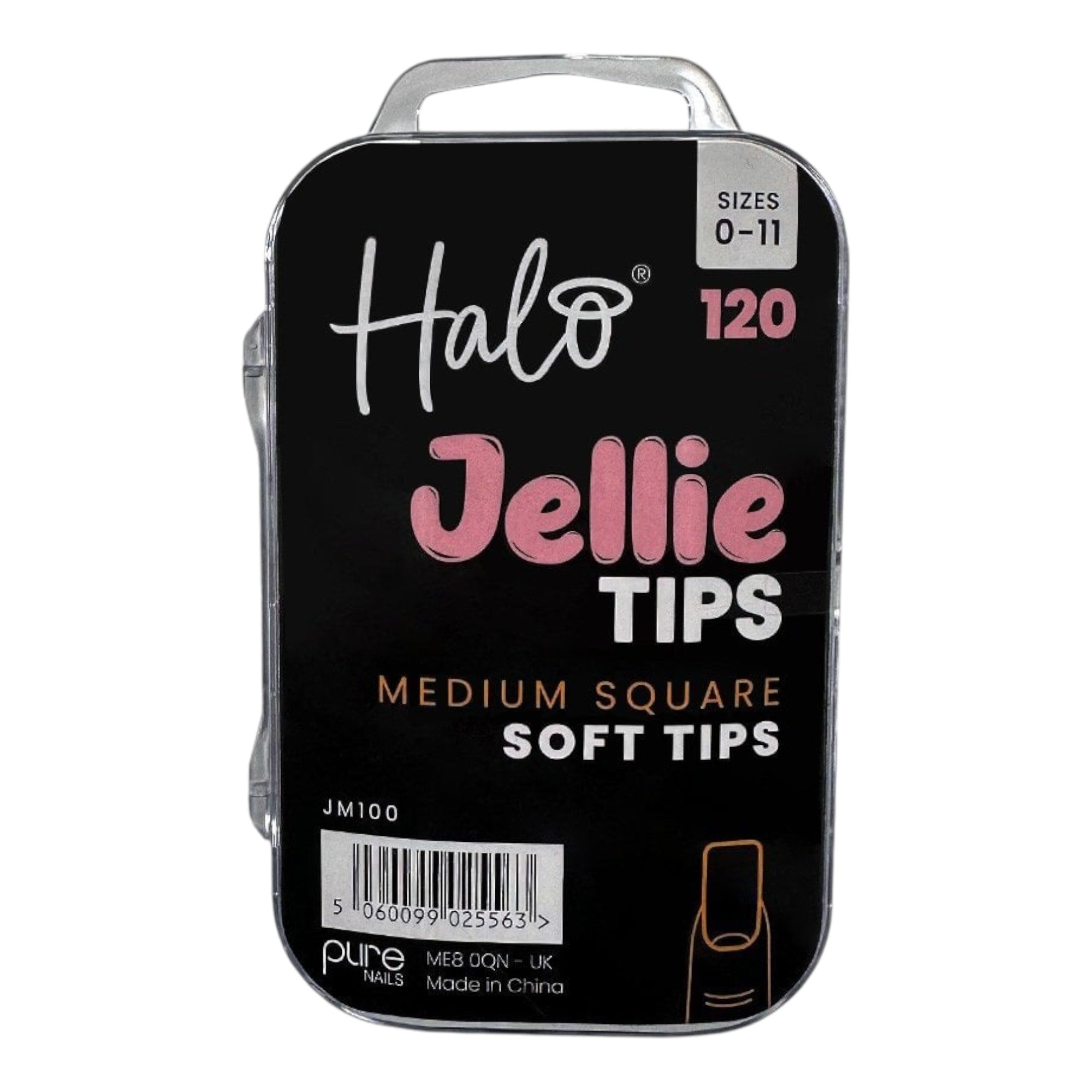 Halo - Jellie Nail Tips Square 0-11 Sizes