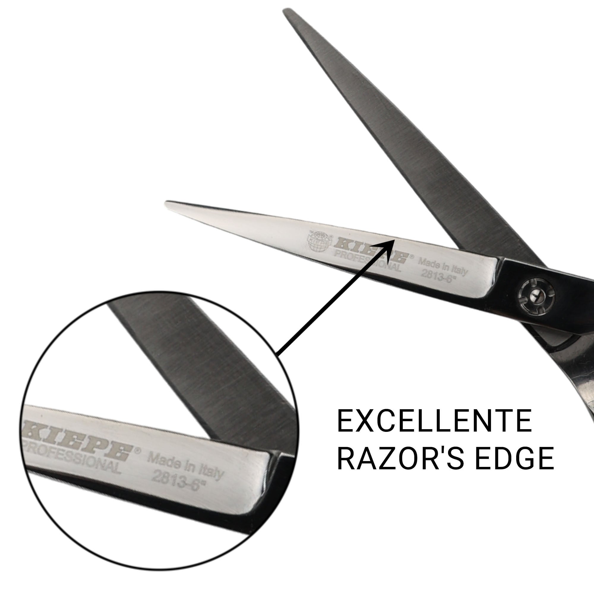 Kiepe - 2813 Monster Cut Razor Edge Scissors Semi Offset 6 Inch (16cm)