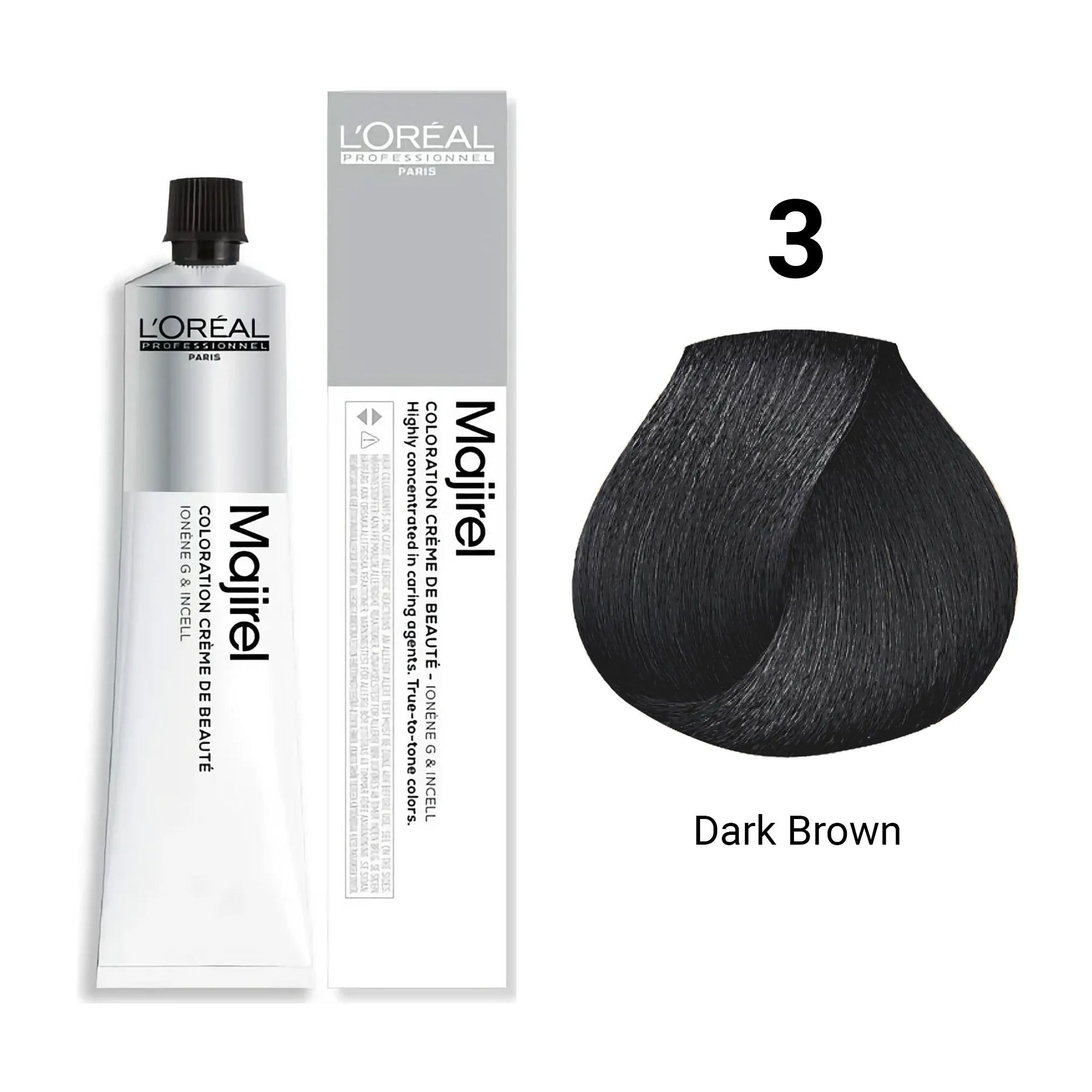 Loreal Professionnel - Majirel Permanent Hair Colour 3 Dark Brown 50ml