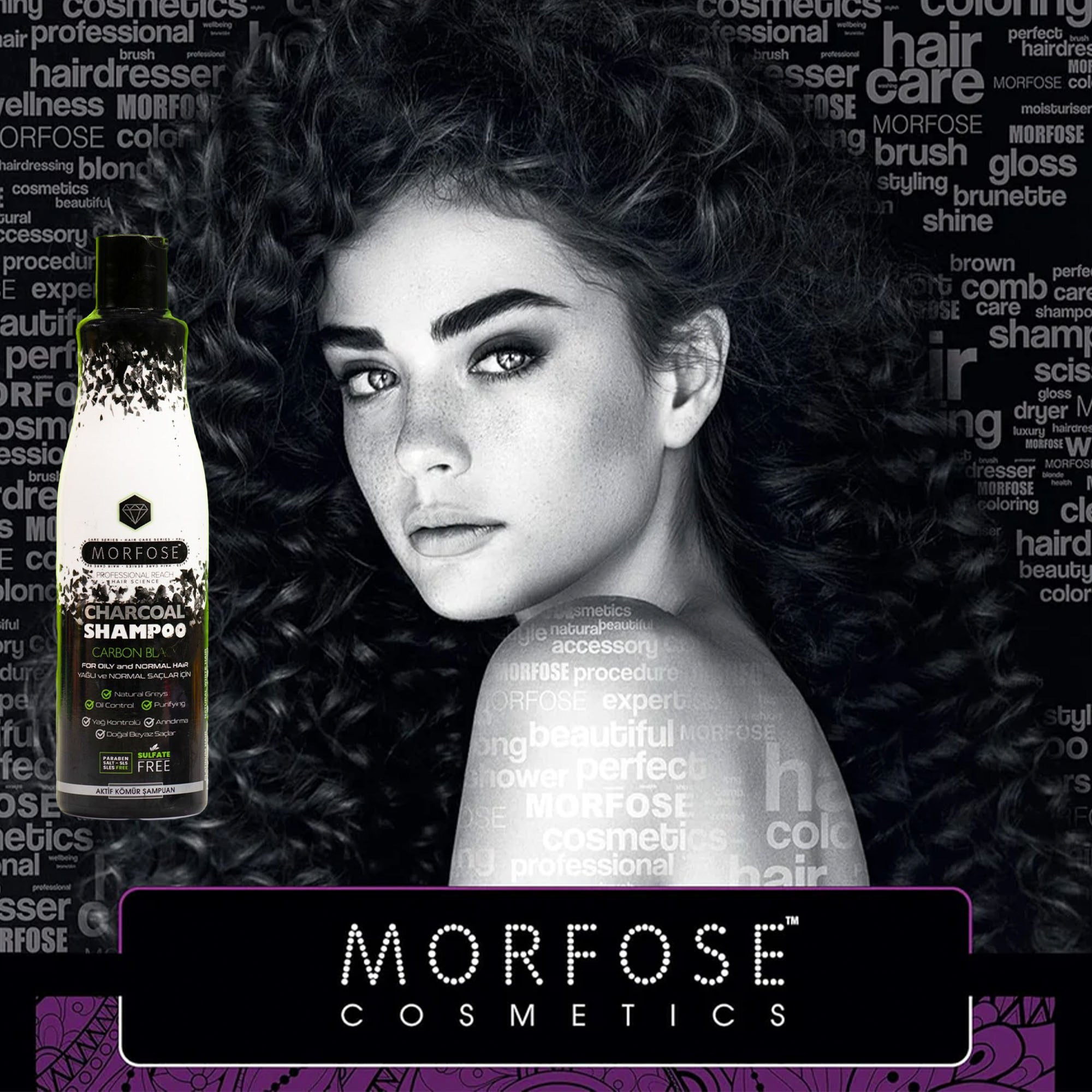 Morfose - Charcoal Shampoo Carbon Black SLS-free 500ml