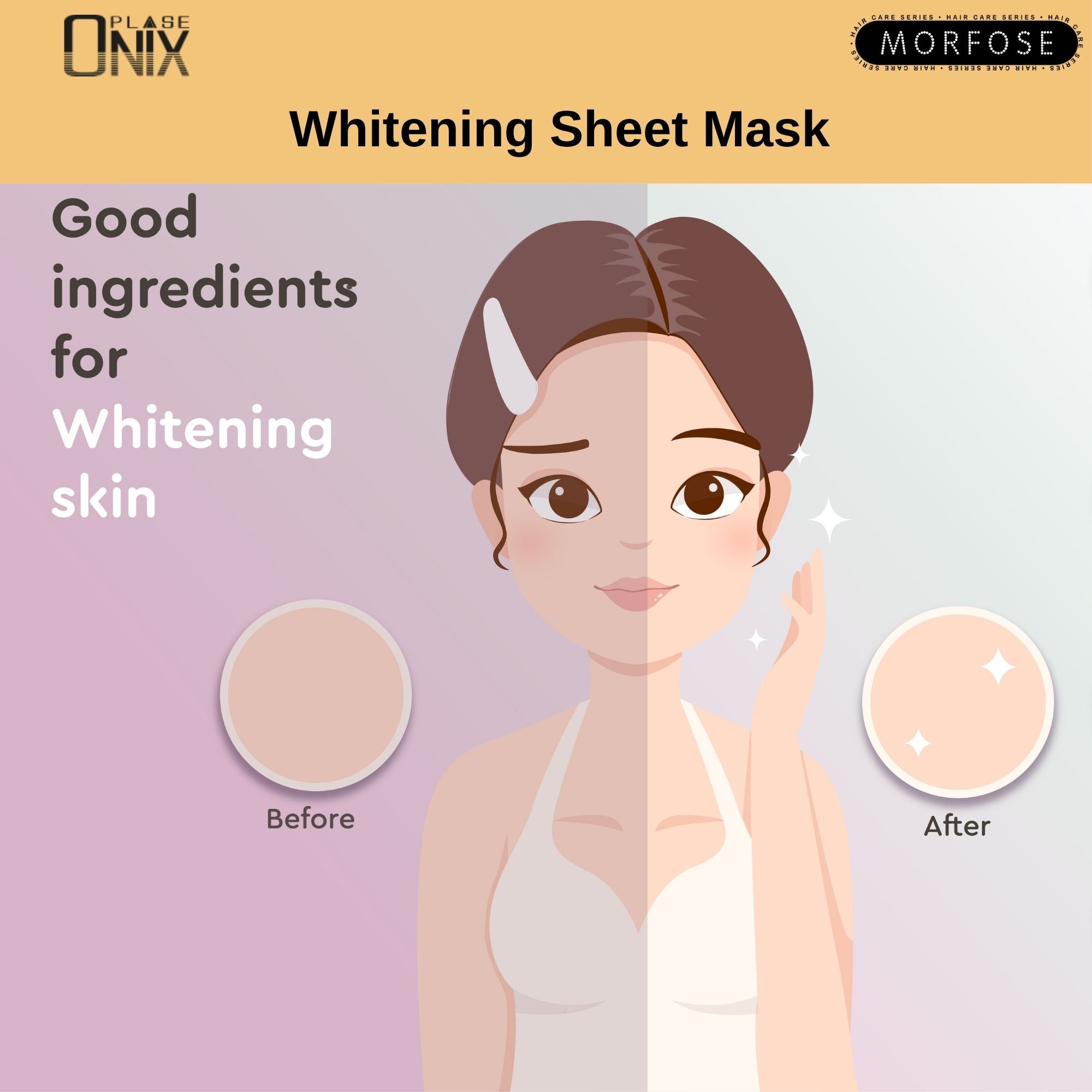 Morfose - Onix Whitening Sheet Face Mask 20ml