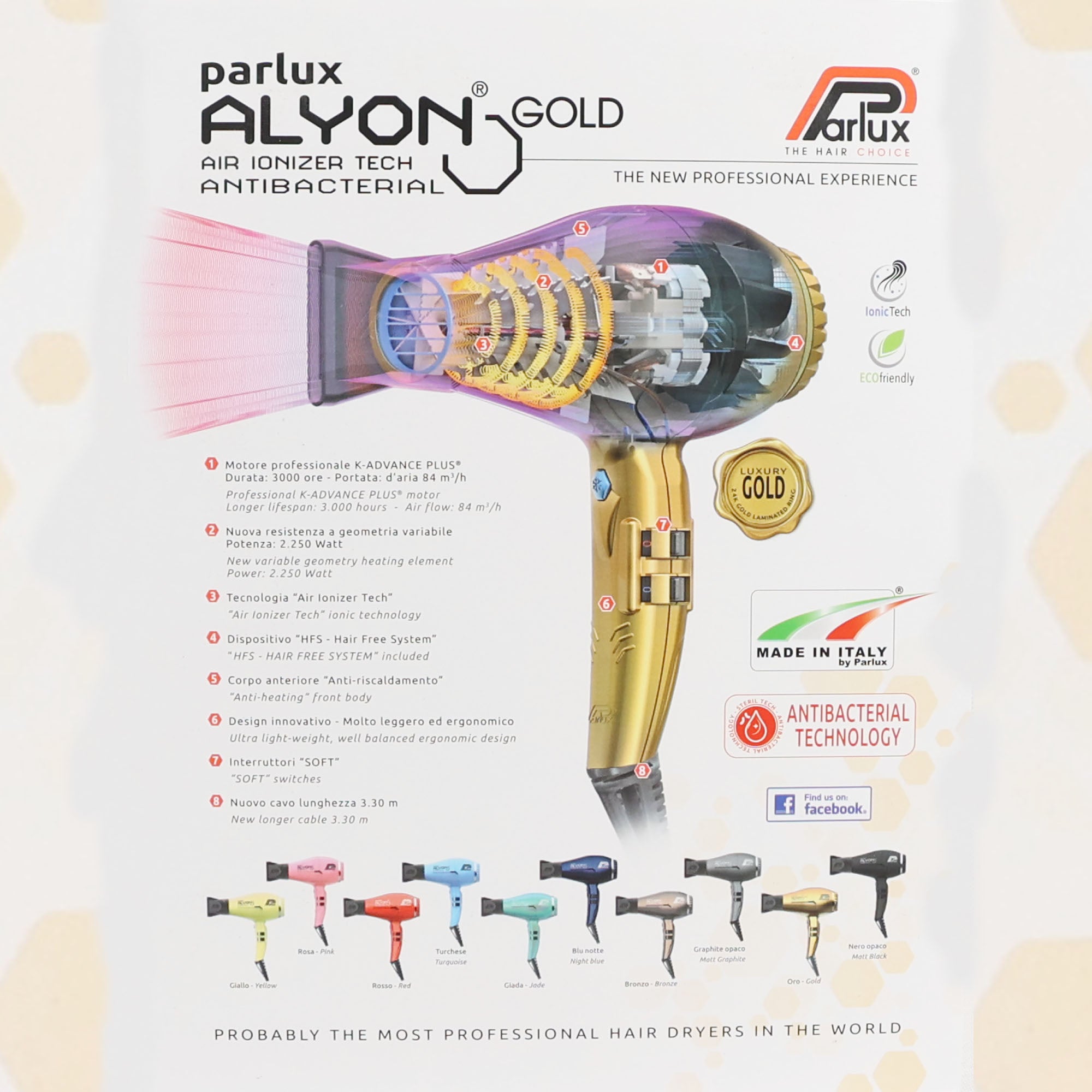 Parlux - Alyon Air Ionizer Hair Dryer 2250W Pink