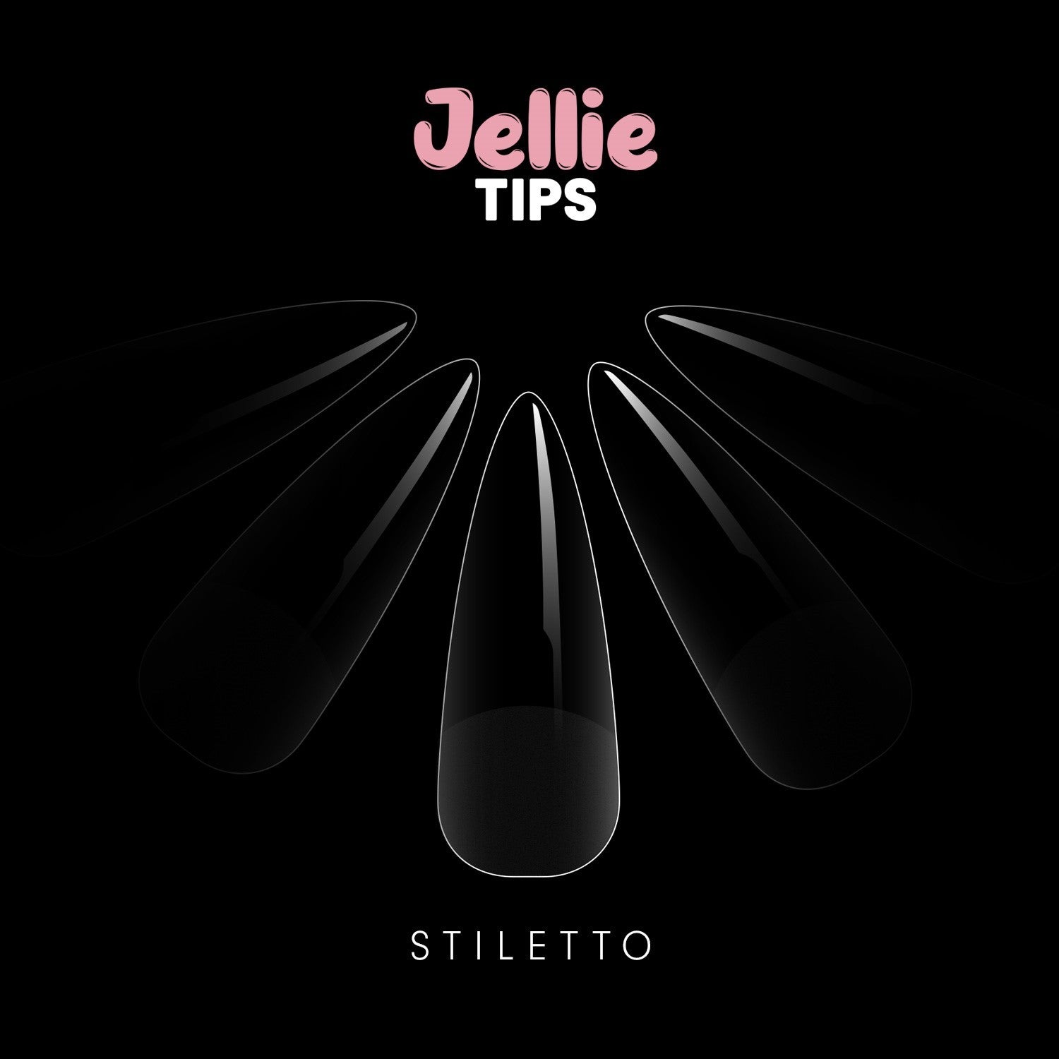 Halo - Jellie Nail Tips Stiletto 0-11 Sizes