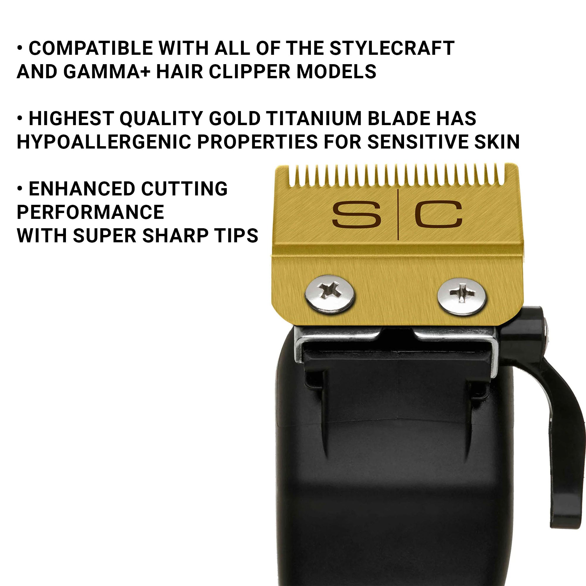 Stylecraft - SC Clipper Blade Gold Fade Blade & Gold Slim Deep Blade Set