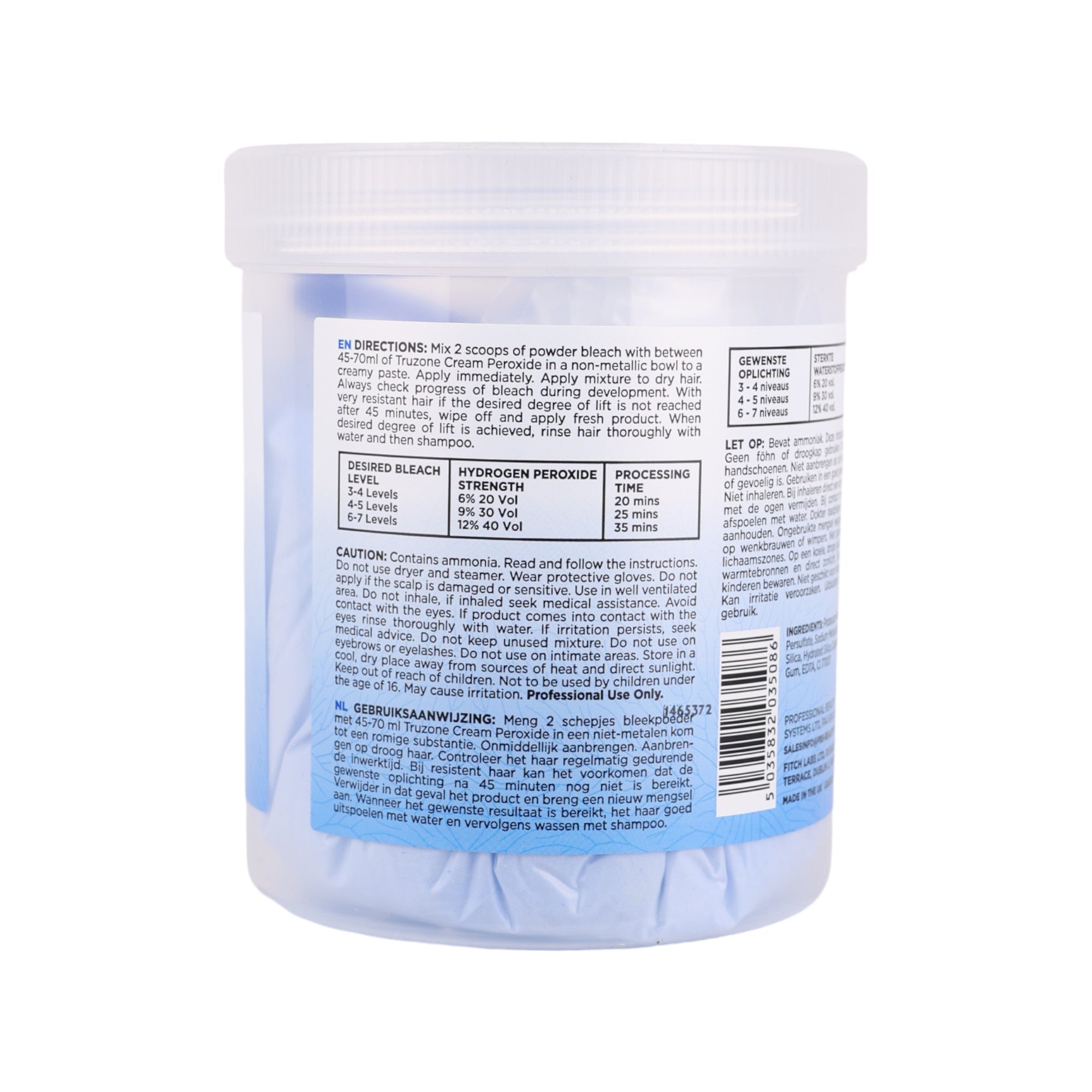 Truzone - Trulites Powder Bleach Rapid Blue 500g