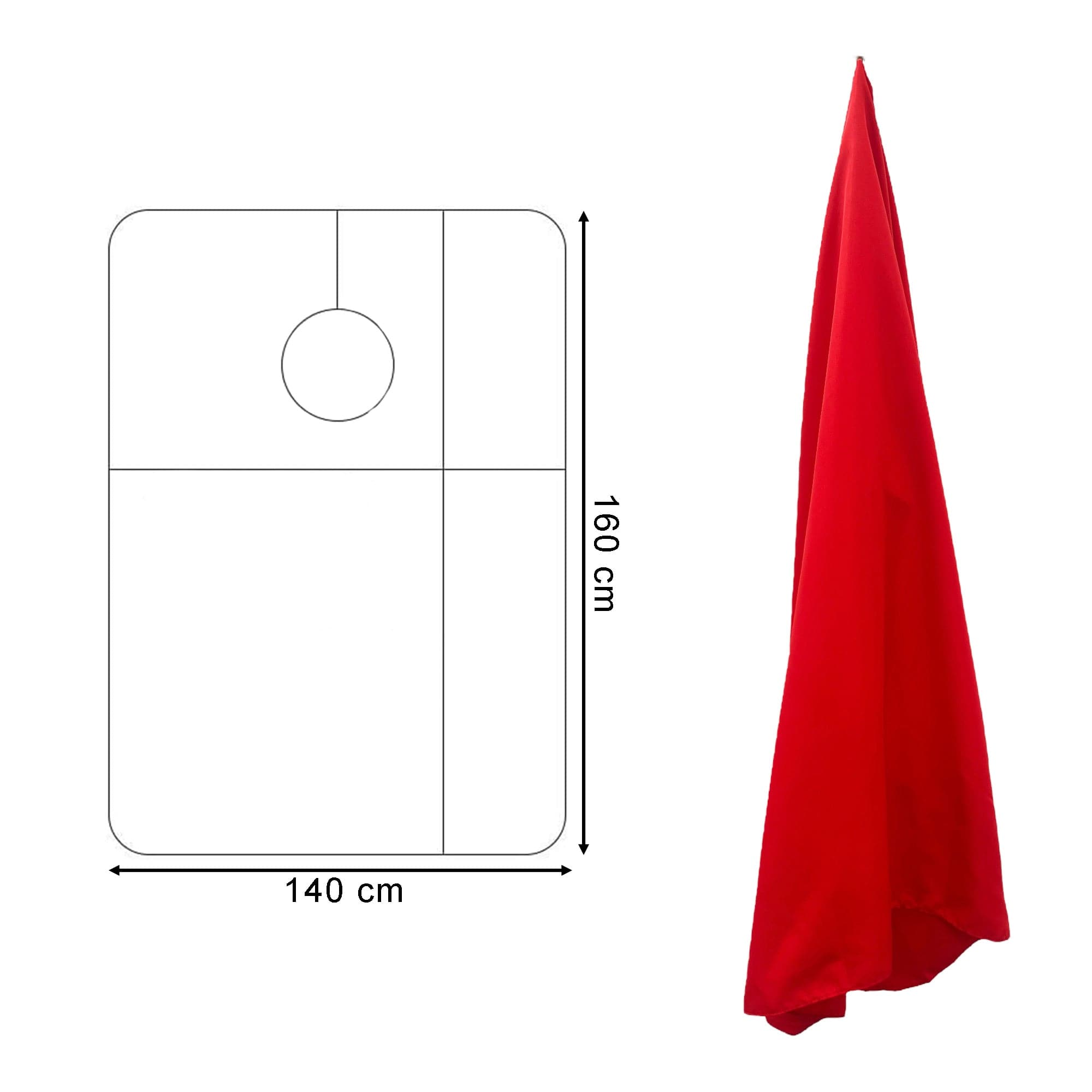 Gabri - Barber Hairdressing Hair Cutting Capes & Gowns Plain Red