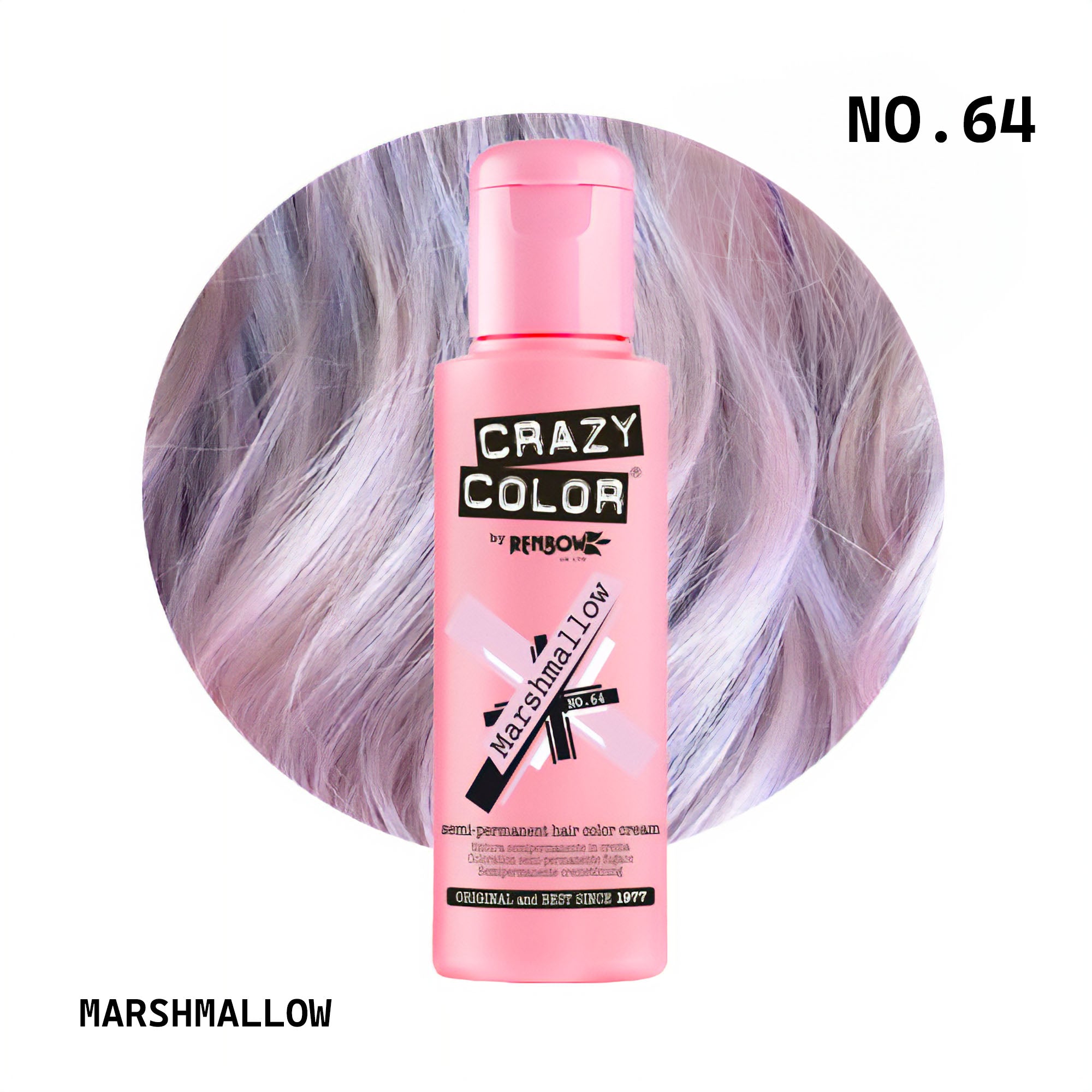 Crazy Color - Semi Permanent Hair Colour Cream Marshmallow No.64 100ml