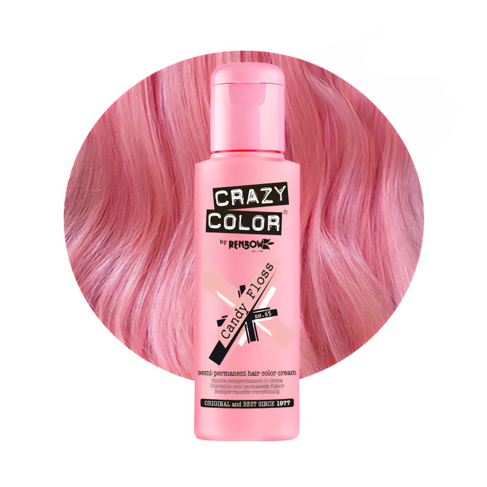 Crazy Color - Semi Permanent Hair Colour Cream Candy Floss No.65 100ml