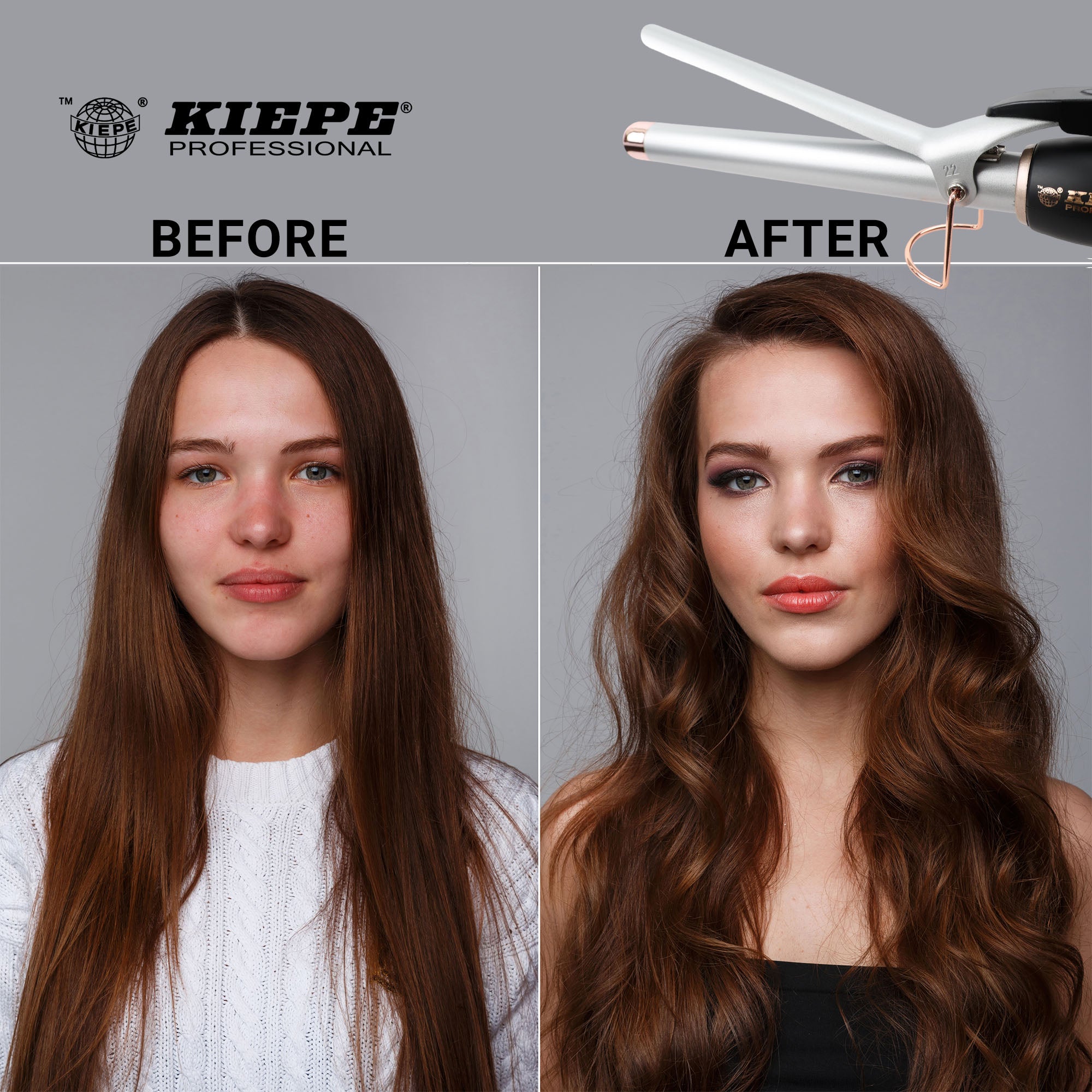 Kiepe - Curling Iron Titanium Pro Digital Rose Gold 22mm