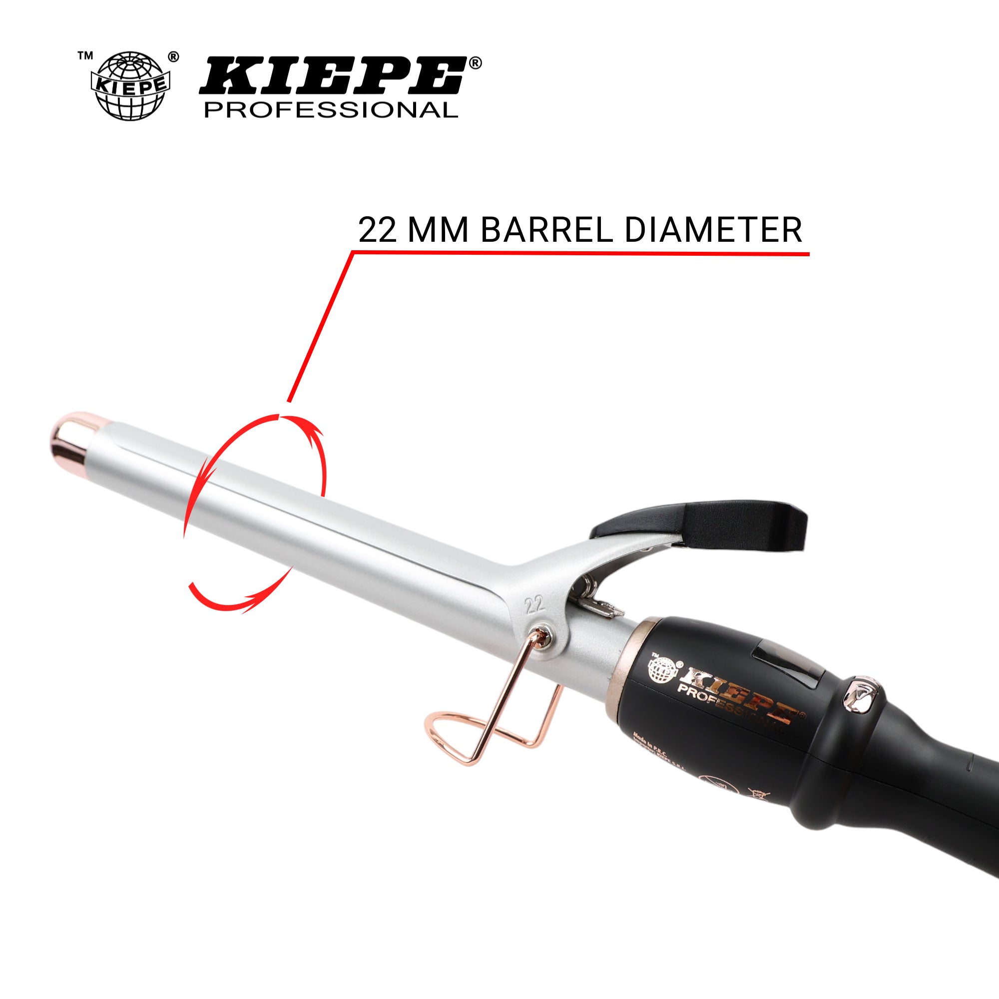 Kiepe - Curling Iron Titanium Pro Digital Rose Gold 22mm