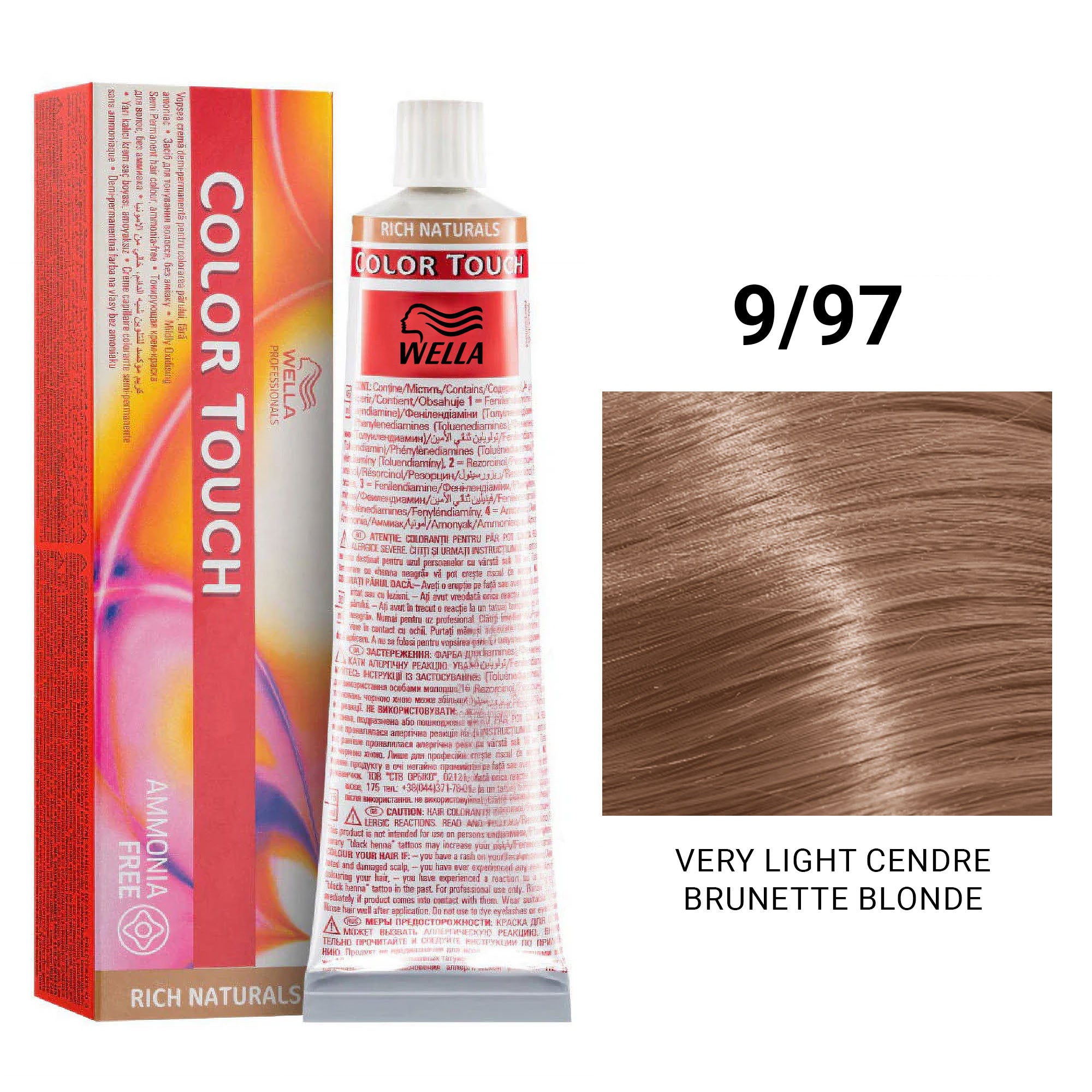 Wella Professionals - Color Touch 9/97 Very Light Cendre Brunette Blonde 60ml