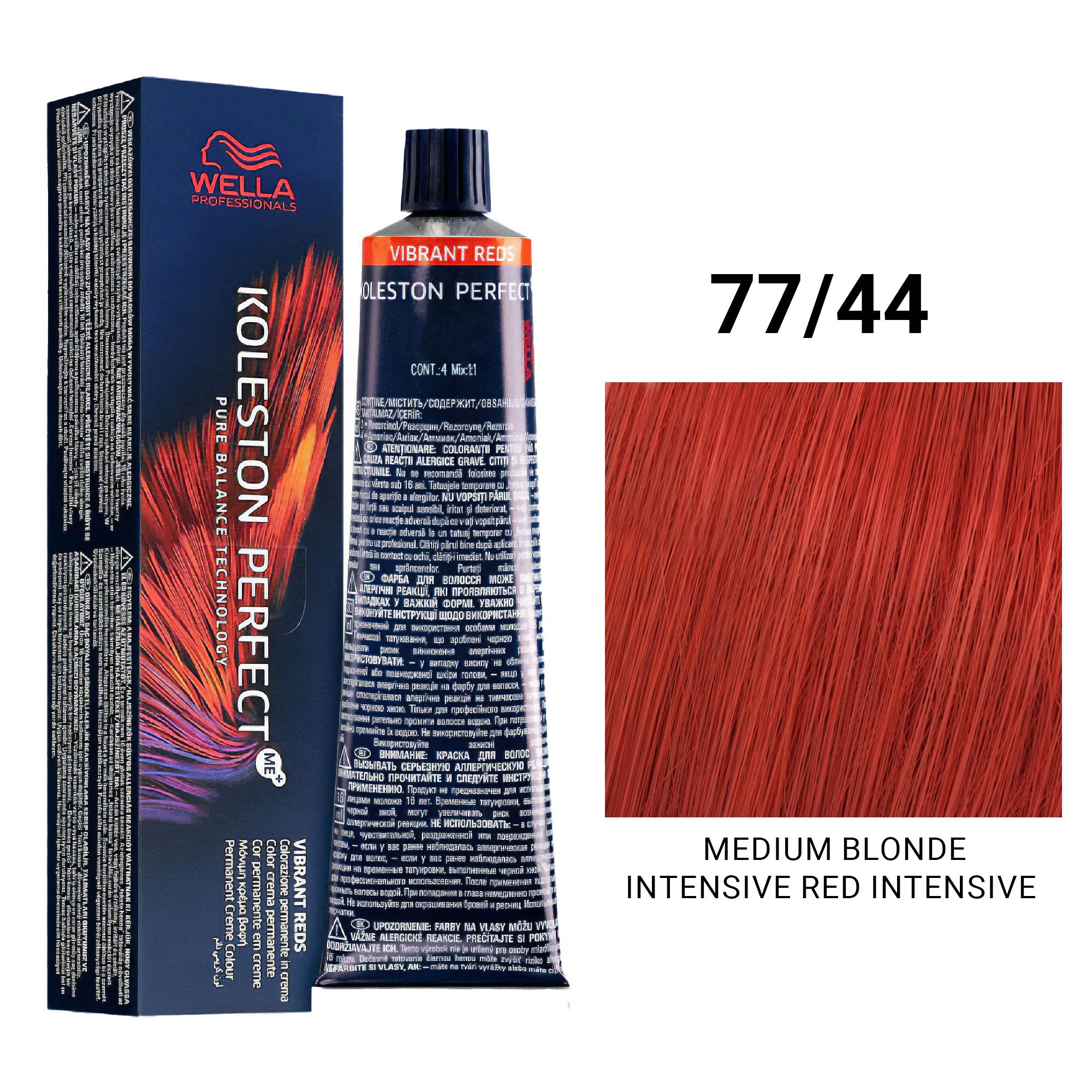 Wella Professionals - Koleston Perfect Me+ 77/44 Medium Blonde Intensive Red Intensive 60ml