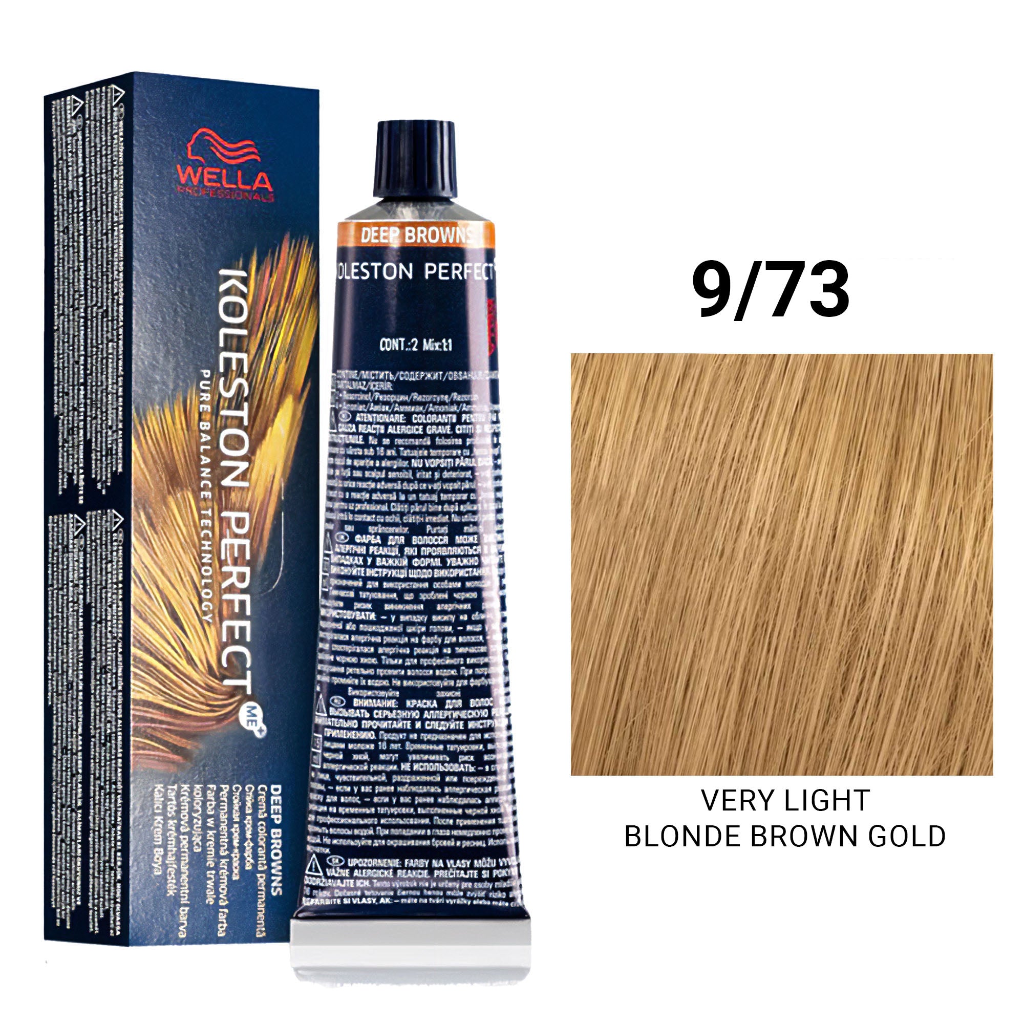 Wella Professionals - Koleston Perfect Me+ 9/73 Very Light Blonde Brown Gold 60ml