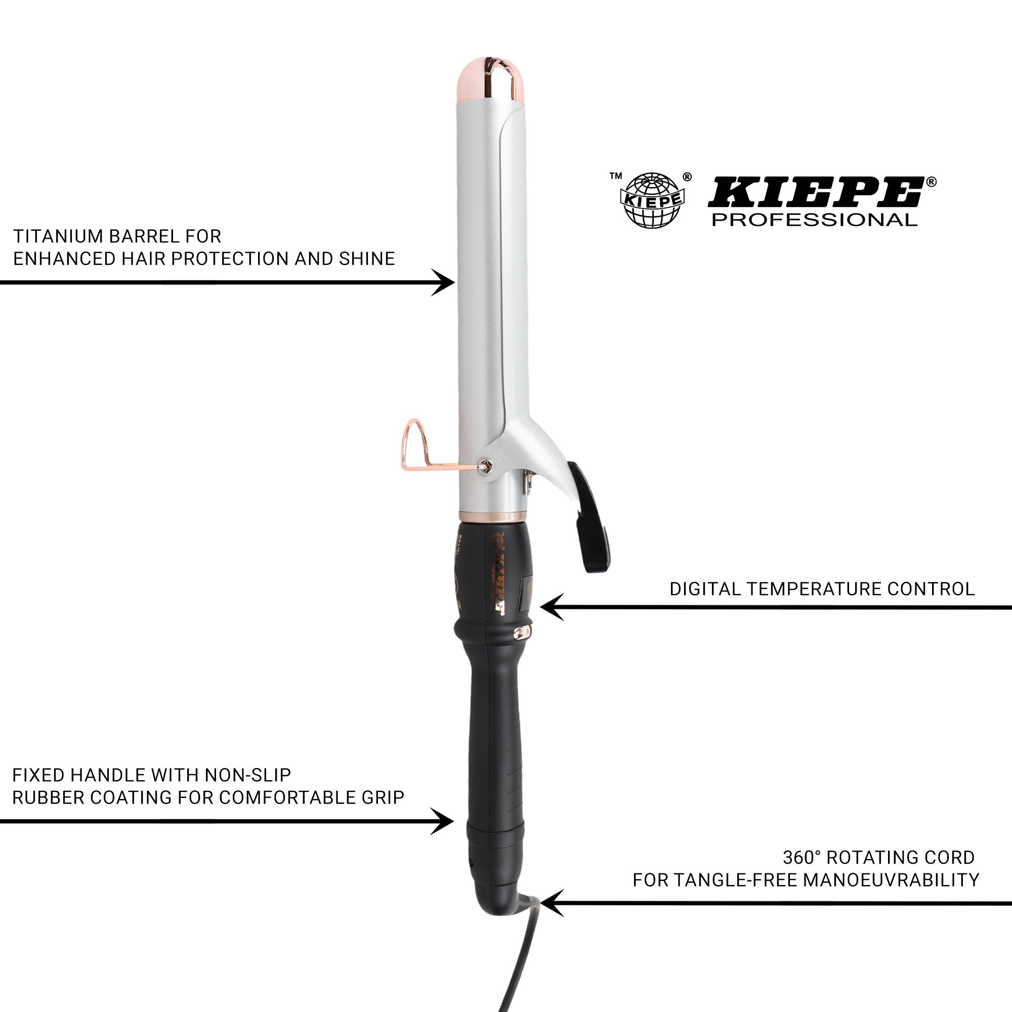 Kiepe - Curling Iron Titanium Pro Digital Rose Gold 32mm