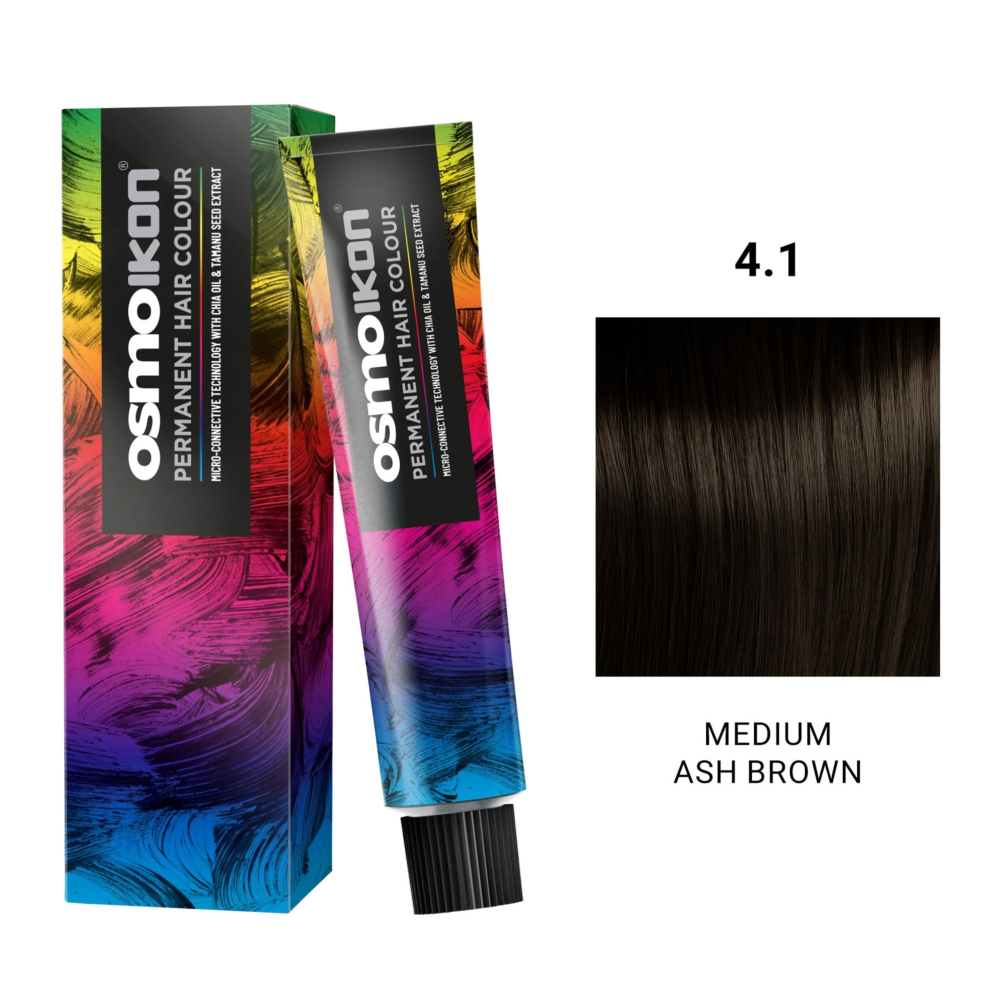 Osmo - Ikon Permanent Hair Colour 4.1 Medium Ash Brown 100ml