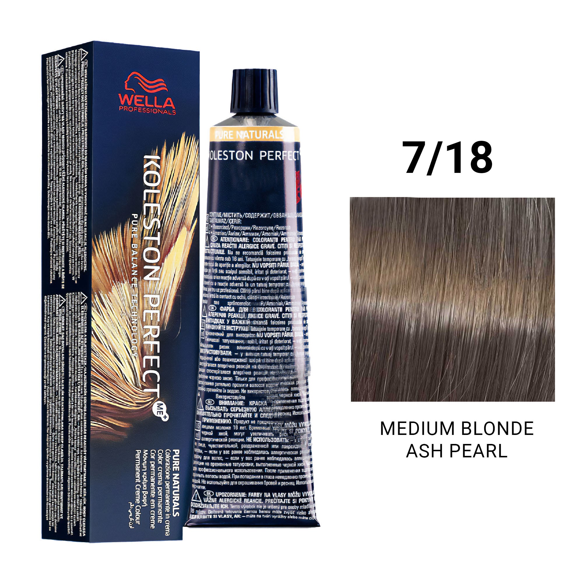 Wella Professionals - Koleston Perfect Me+ 7/18 Medium Blonde Ash Pearl 60ml