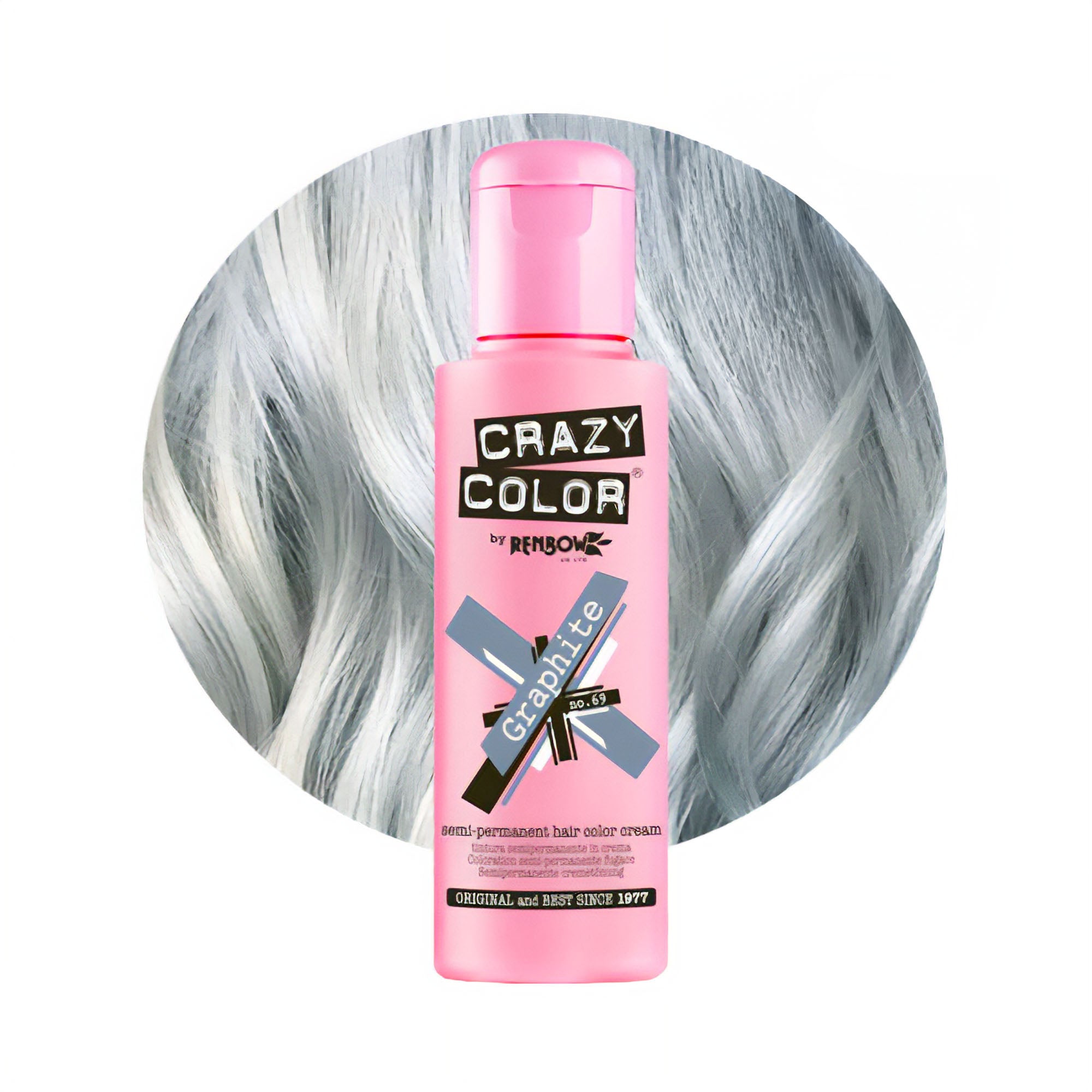 Crazy Color - Semi Permanent Hair Colour Cream Graphite No.69 100ml