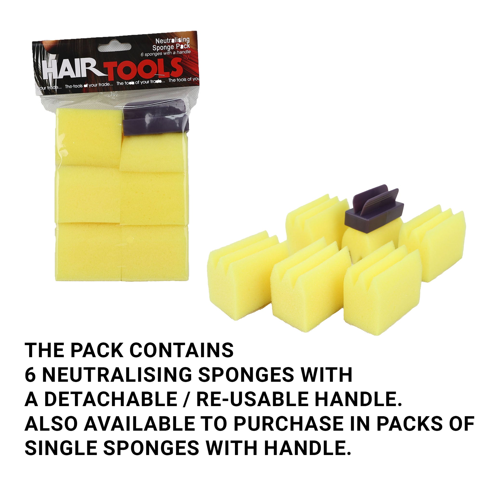 Hair Tools - Neutralising Sponge Pack 6pcs