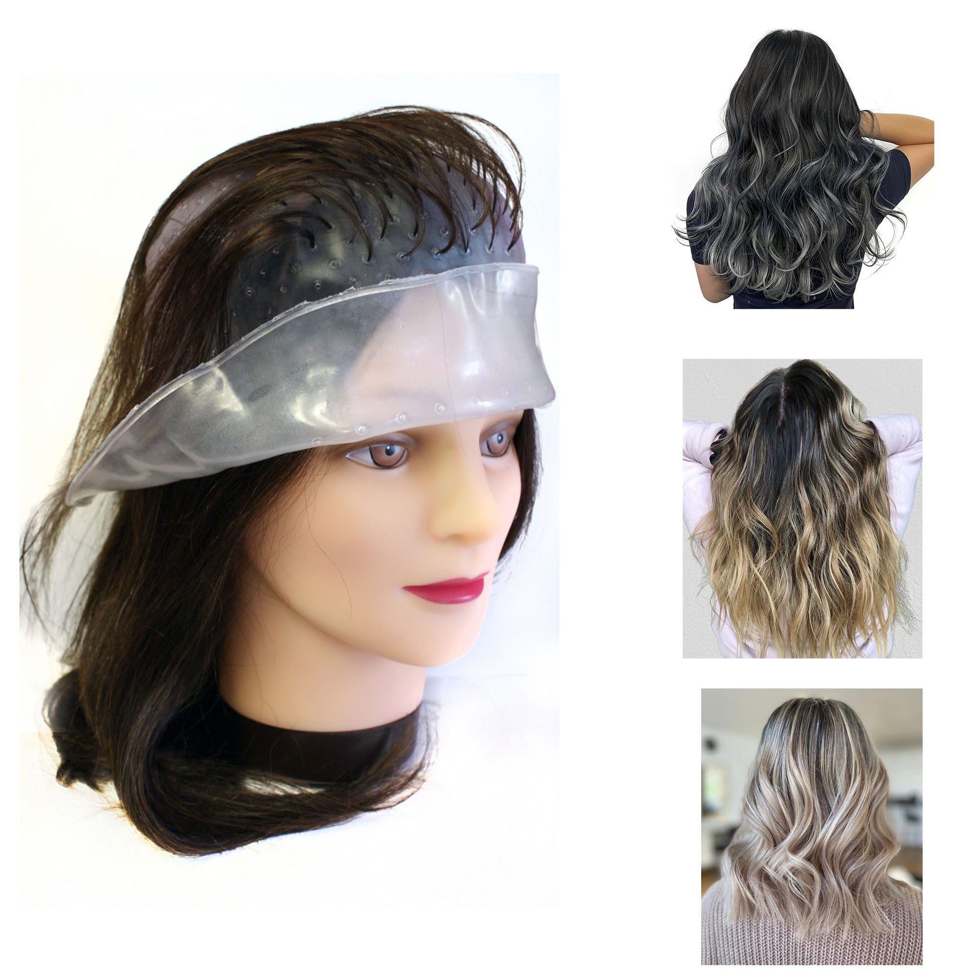 Hair Tools - Highlighting Cap White With Metal Hook