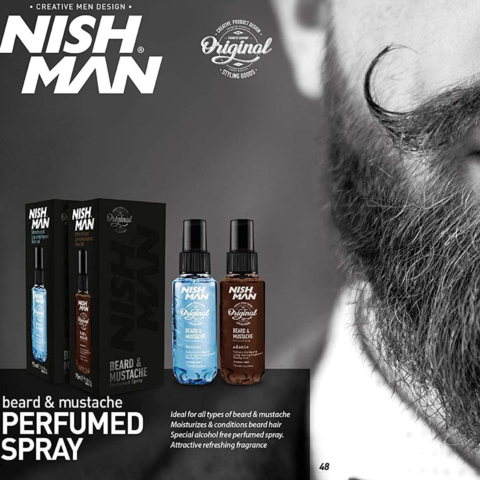 Nishman - Beard & Mustache Perfumed Spray Genius 75ml