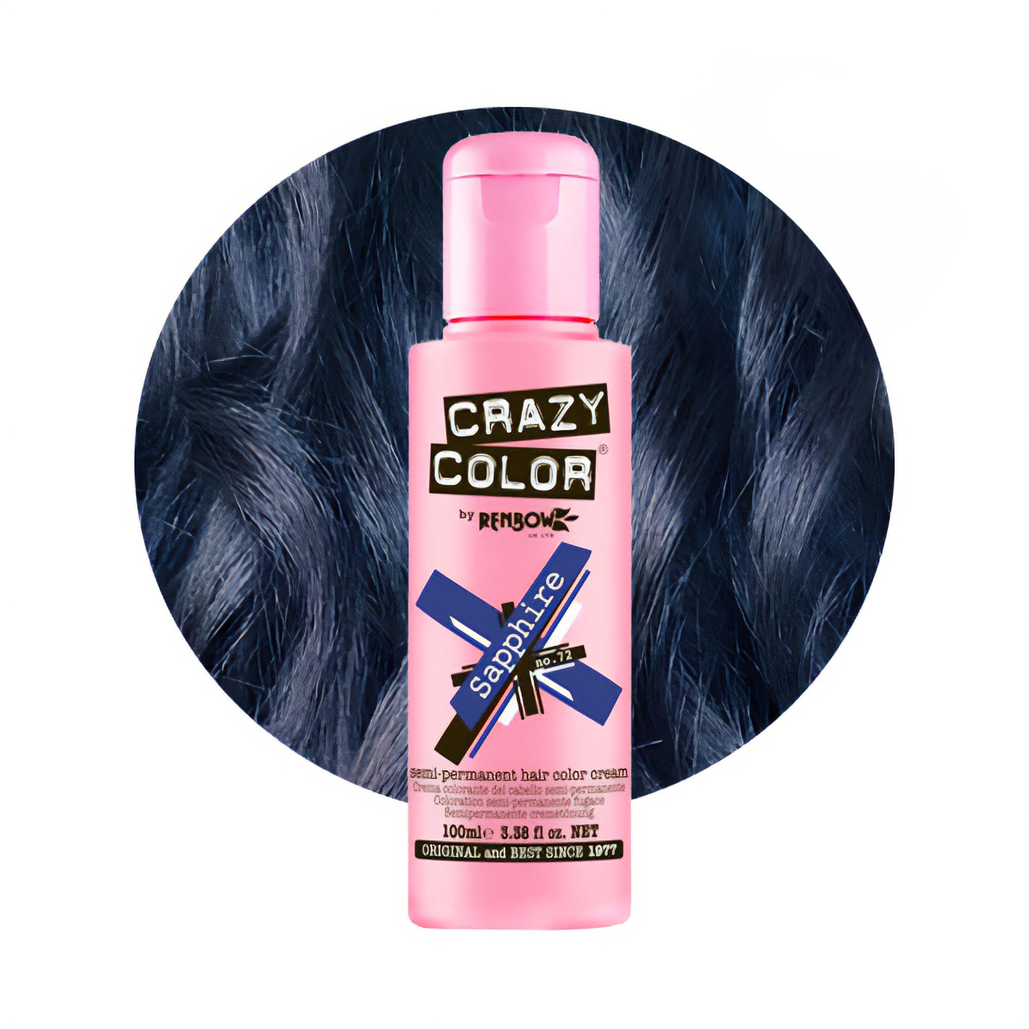 Crazy Color - Semi Permanent Hair Colour Cream Sapphire No.72 100ml