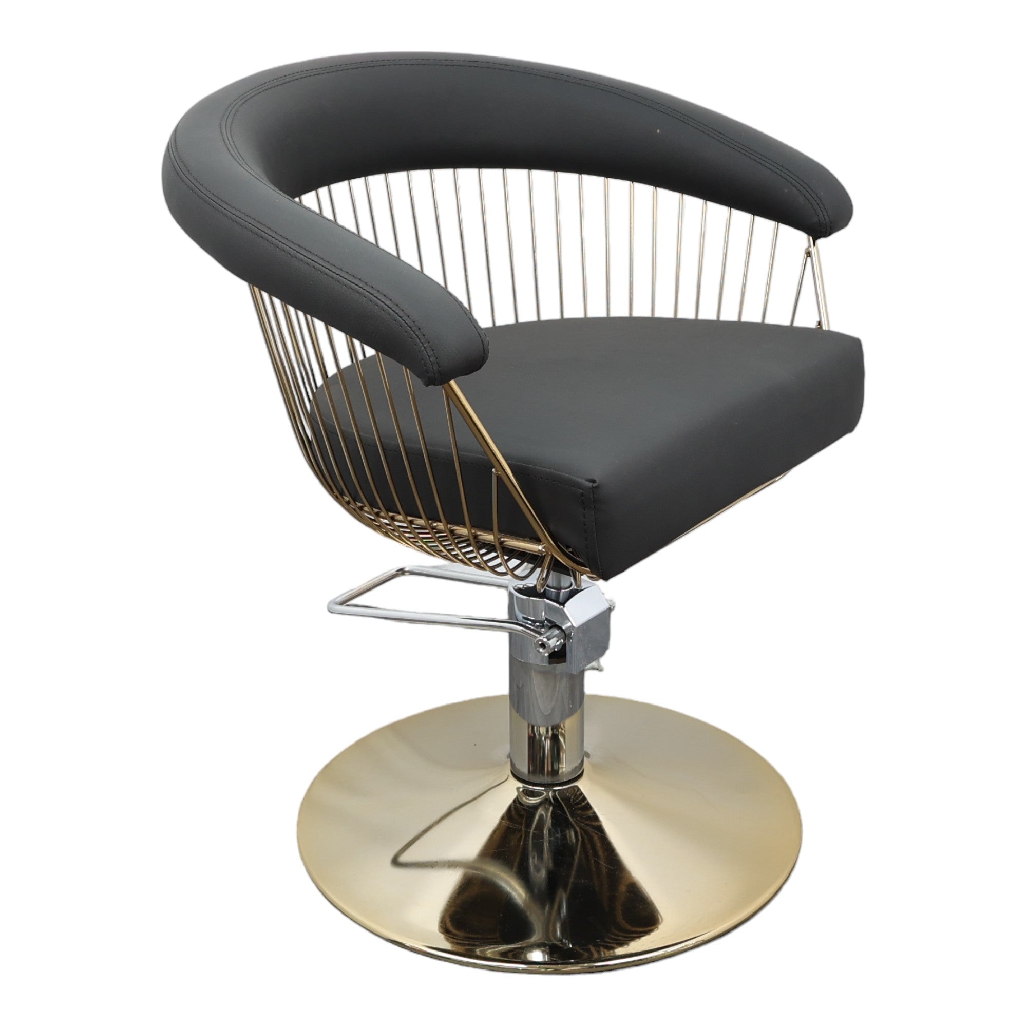 Salon Styling Chair - Comfort in Chrome Designer Hairdressing Seat