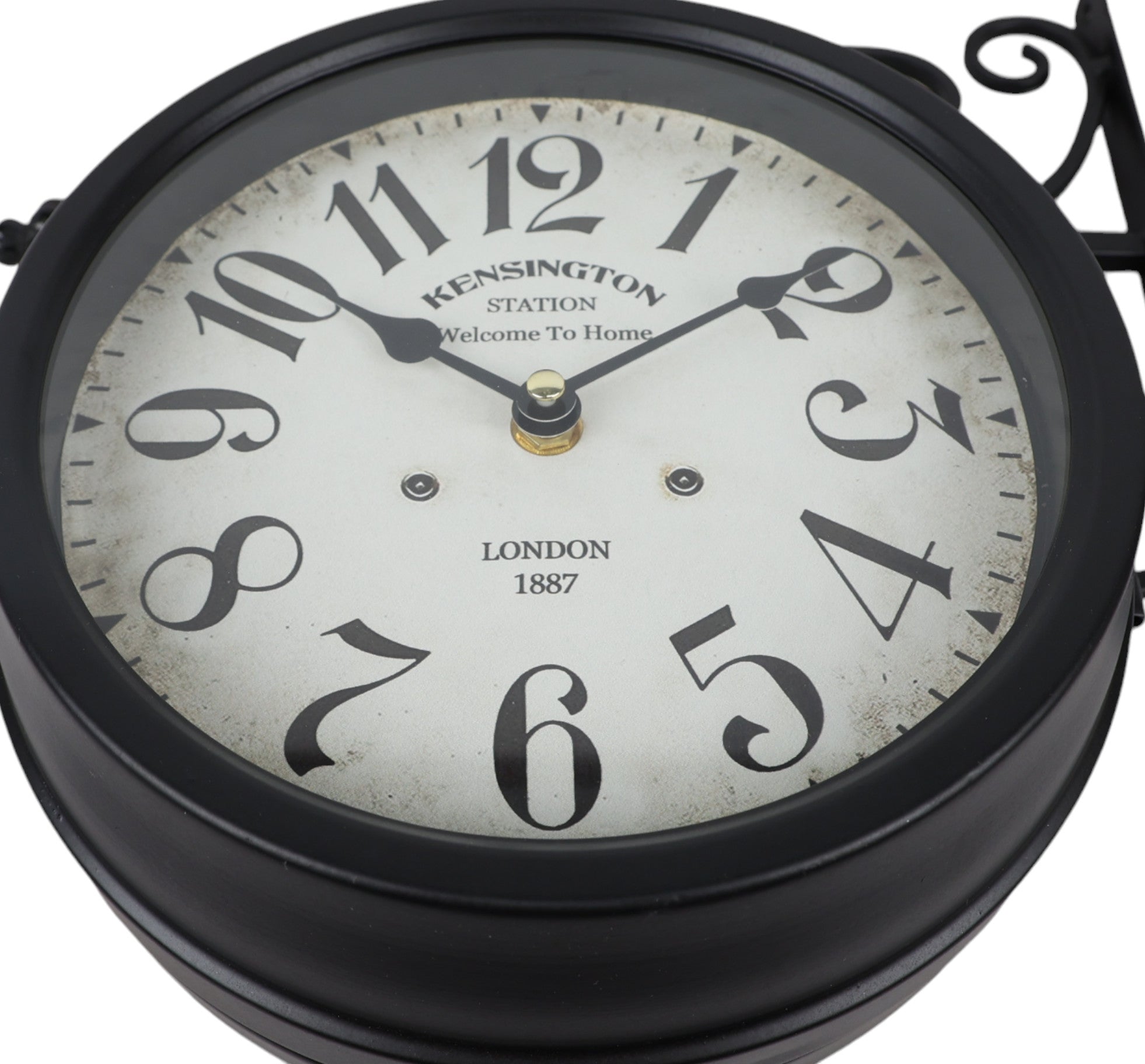 Eson - Retro Classic Vintage Kensington Train Station Clock Black