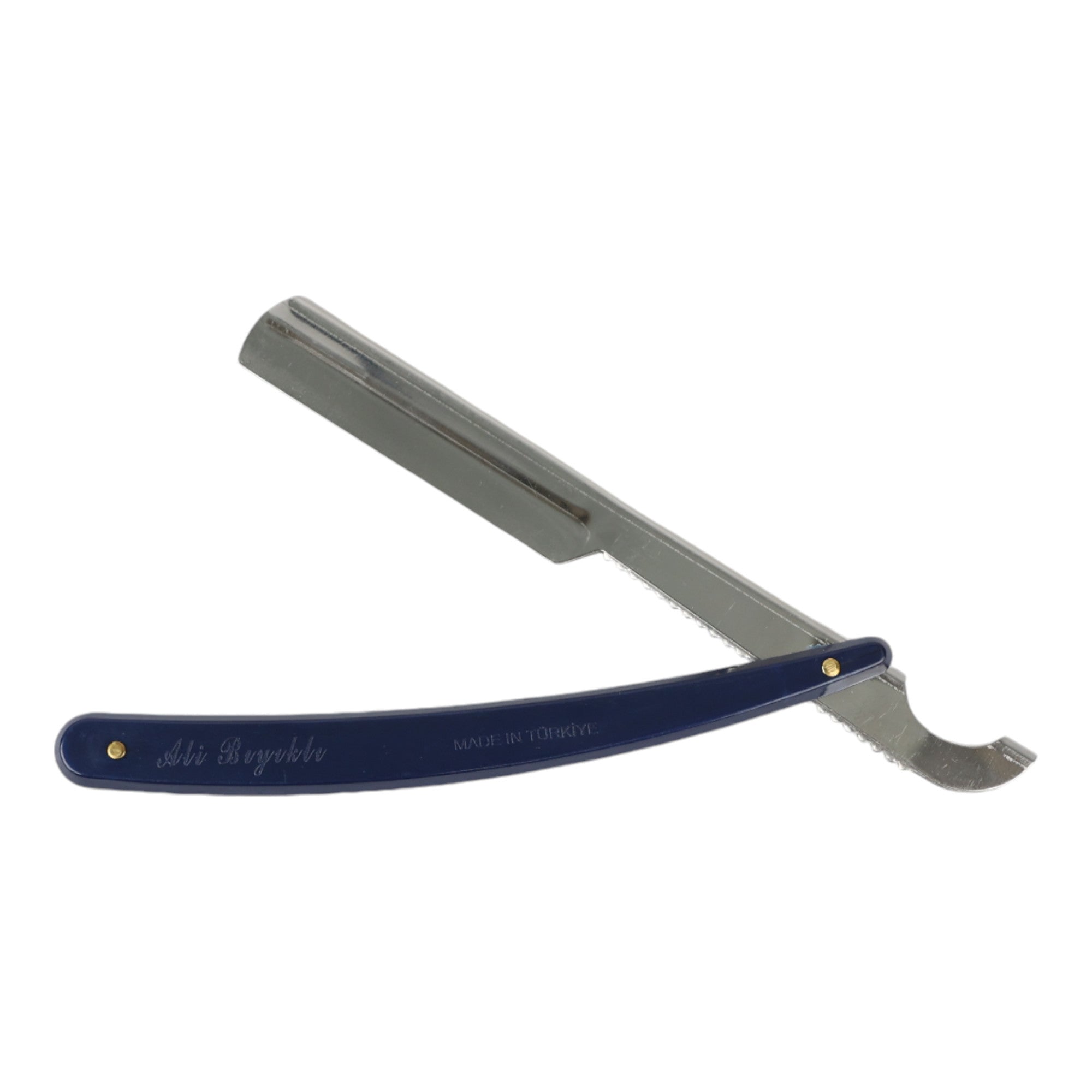 Ali Biyikli - Cut Throat Straight Razor Barber Style Dark Blue 22cm