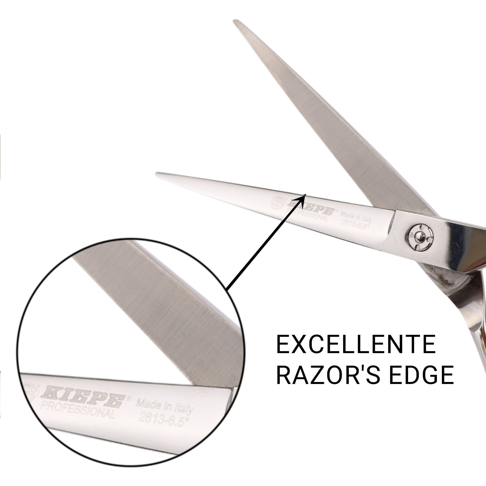 Kiepe - 2813 Monster Cut Razor Edge Scissors Semi Offset 6.5 Inch (17cm)