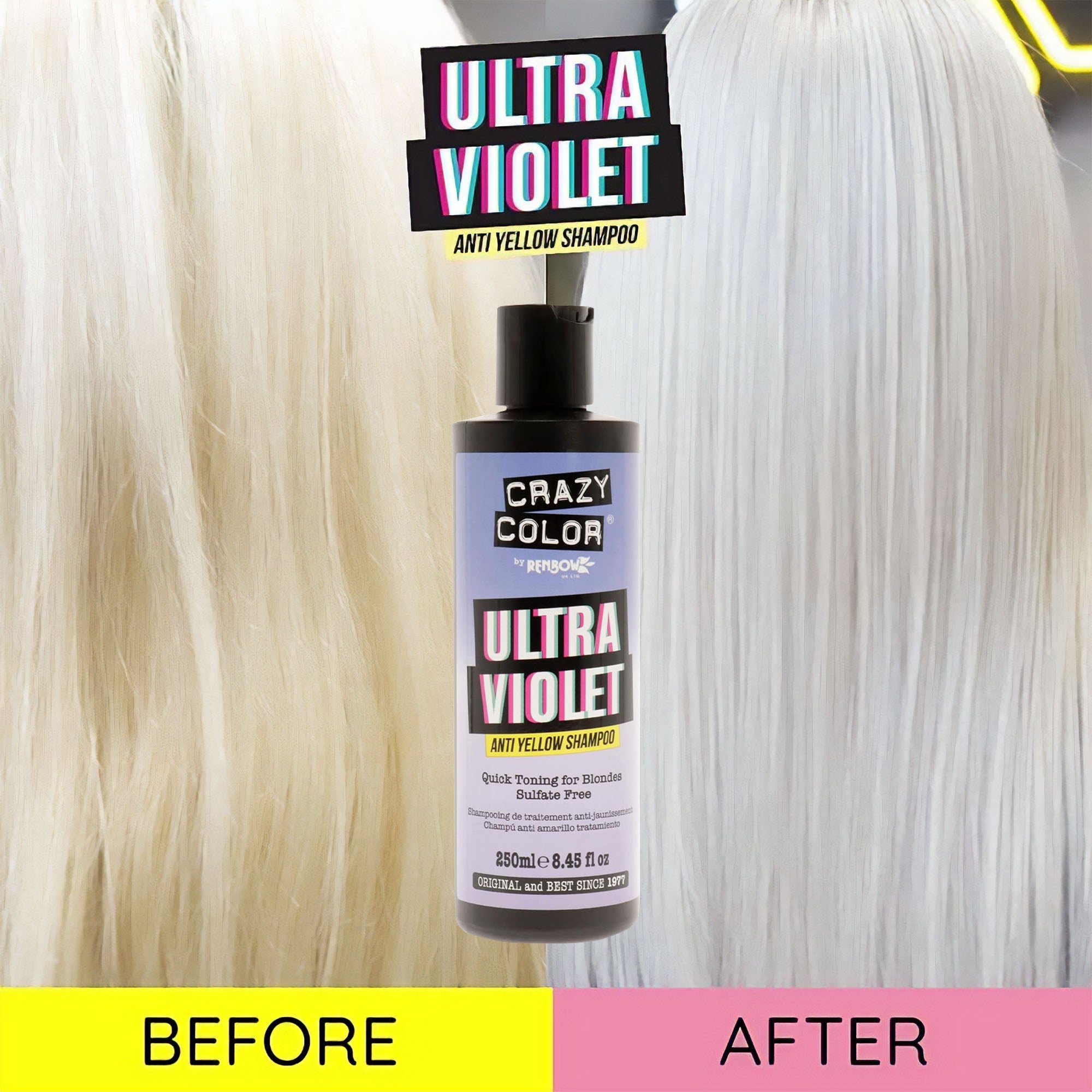 Crazy Color - Ultra Violet Anti Yellow Shampoo 250ml