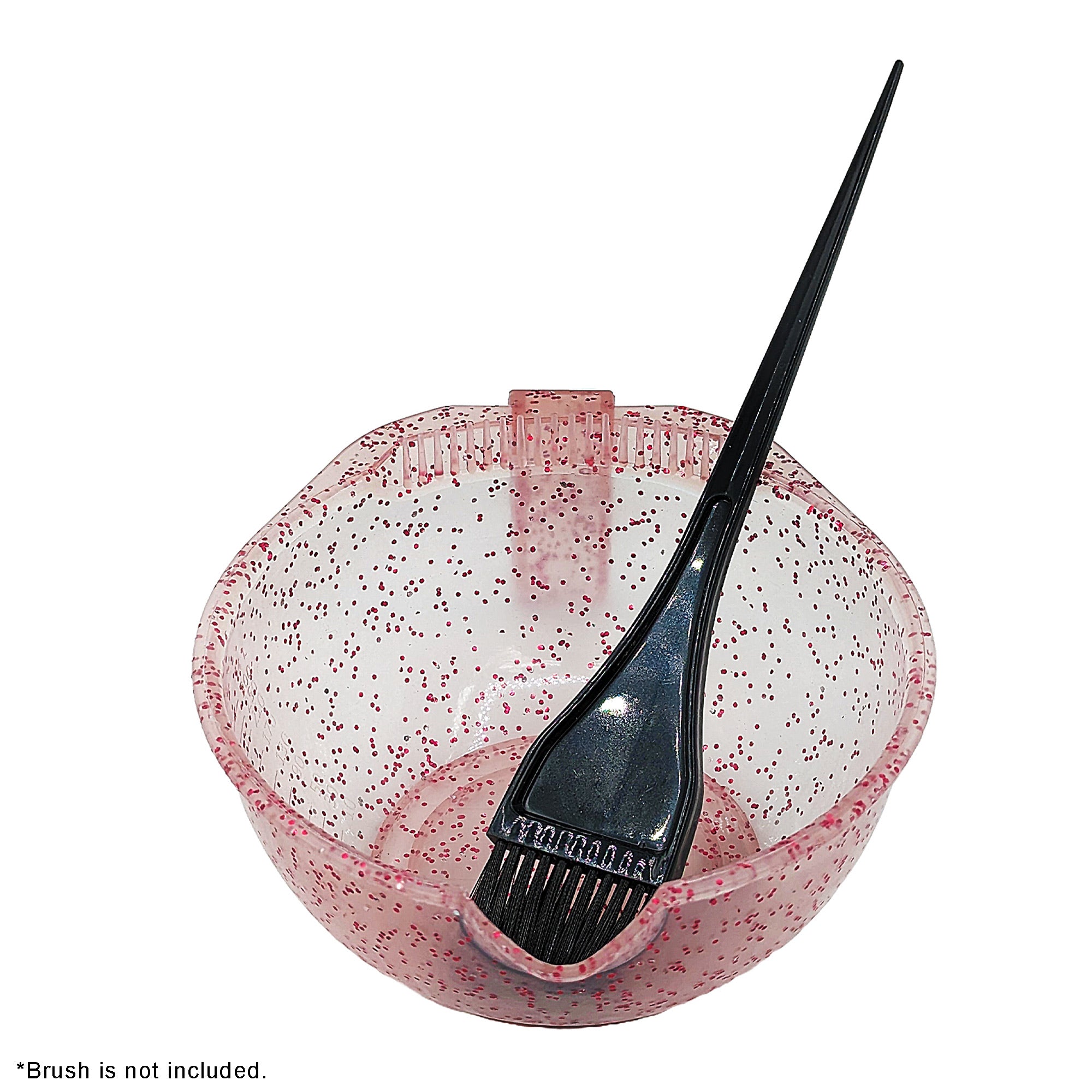 Eson - Hair Colour Mixing Bowl Pour-Spout Handle With Measurements (Pink Glitter)