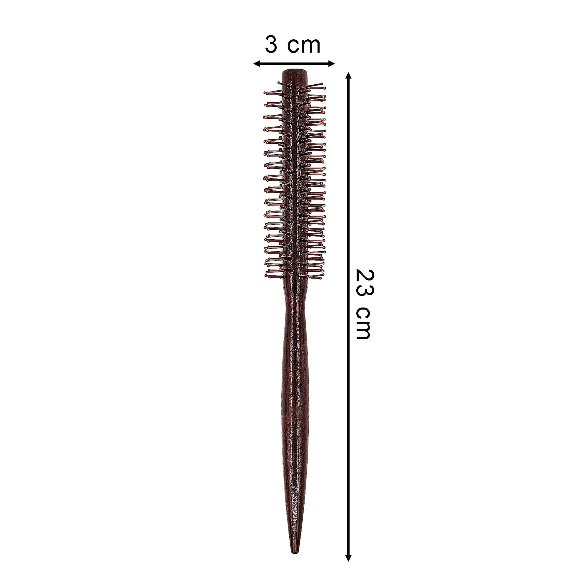 Eson - Radial Hair Brush Dark Wooden Pointed Tail Handle 23x4cm - Eson Direct