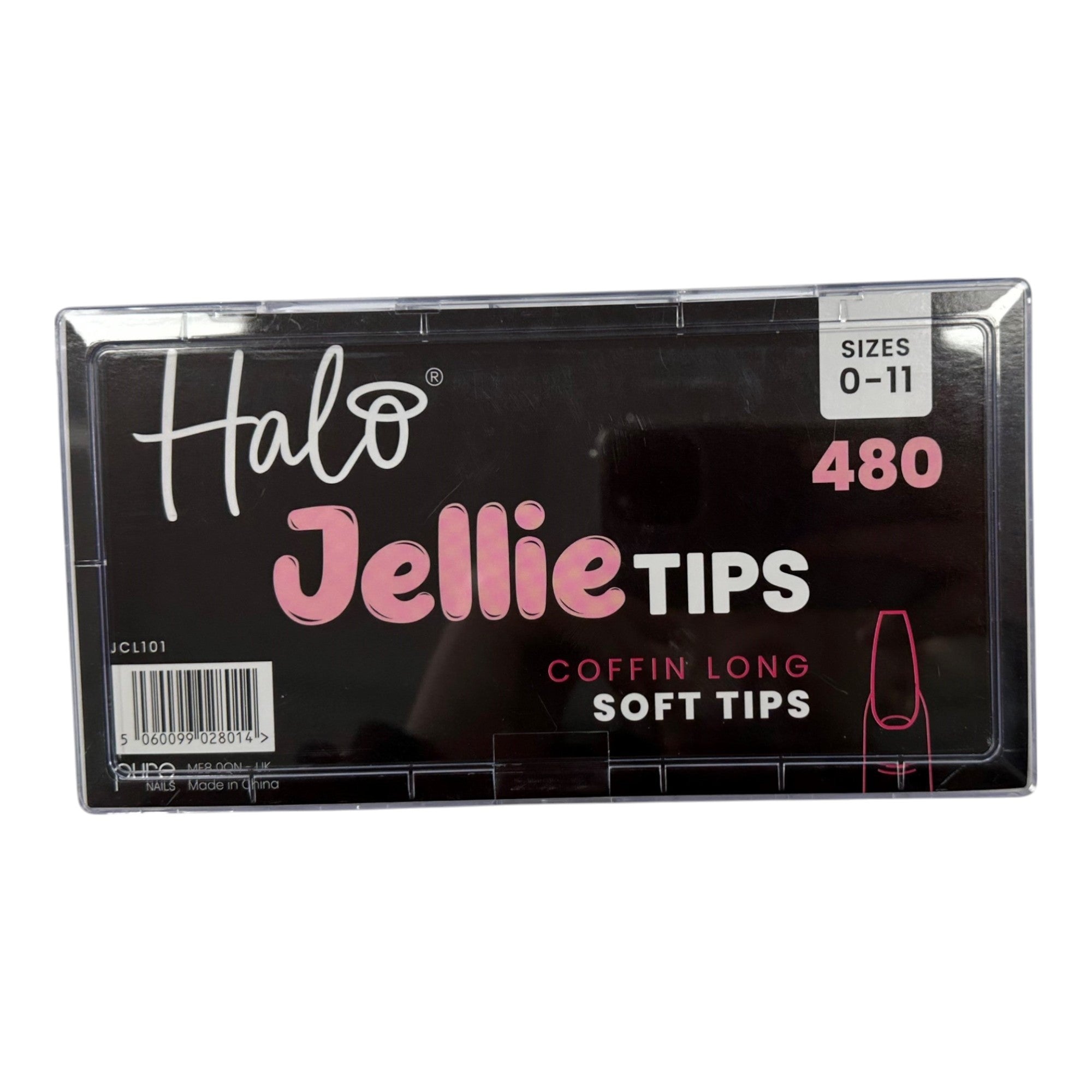 Halo - Jellie Nail Tips Coffin 0-11 Sizes