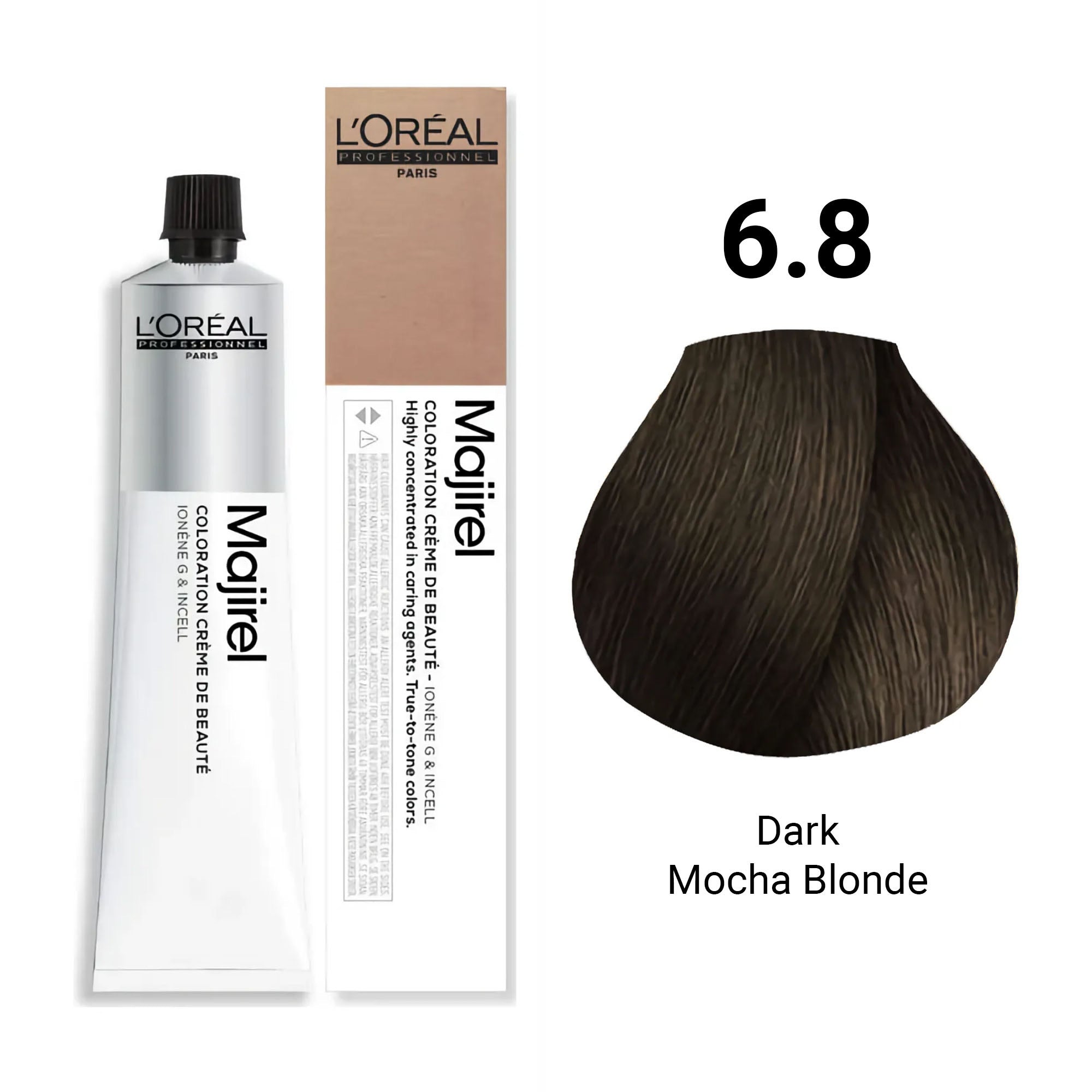 Loreal Professionnel - Majirel Permanent Hair Colour 6.8 Dark Mocha Blonde 50ml