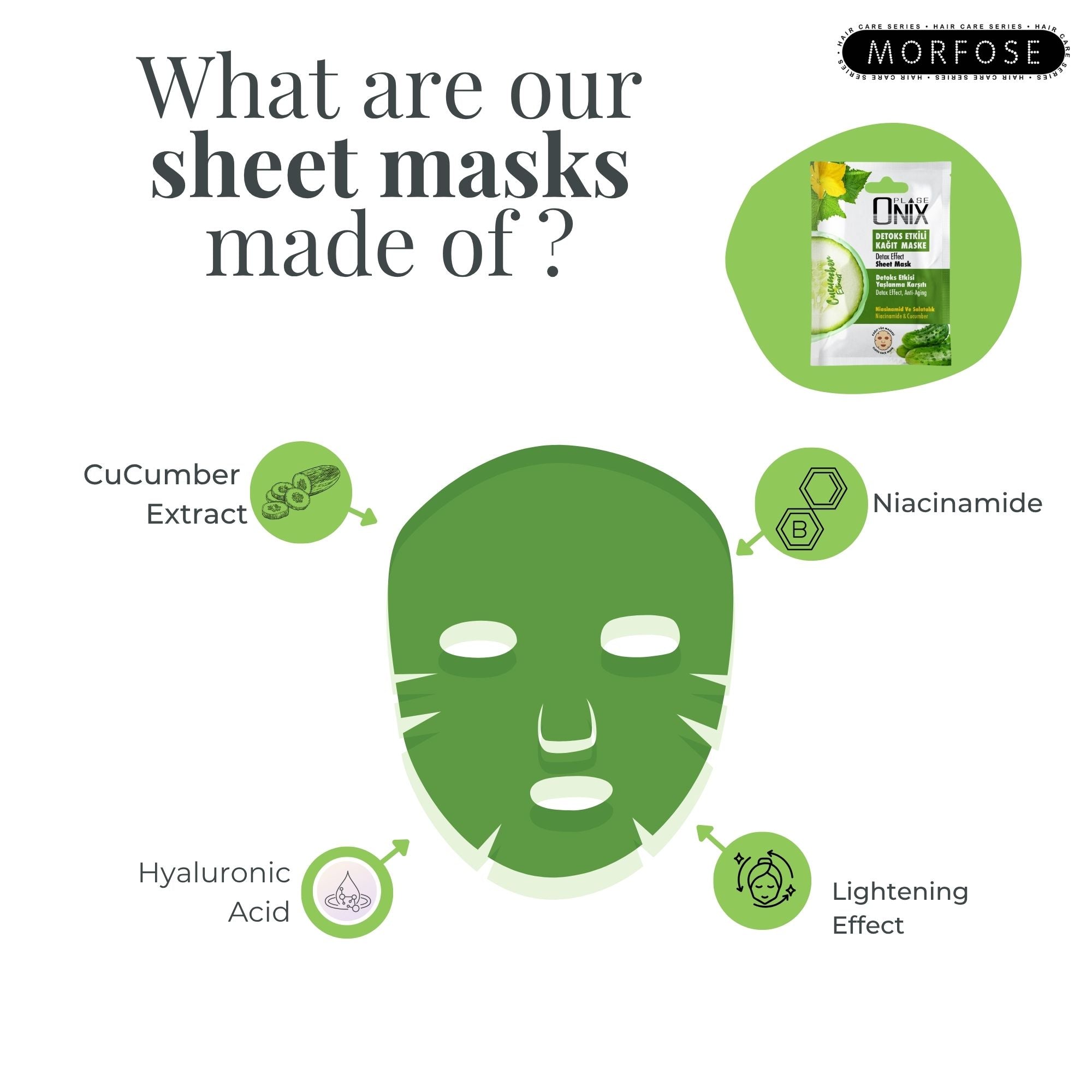 Morfose - Onix Detox Effect Sheet Face Mask 20ml